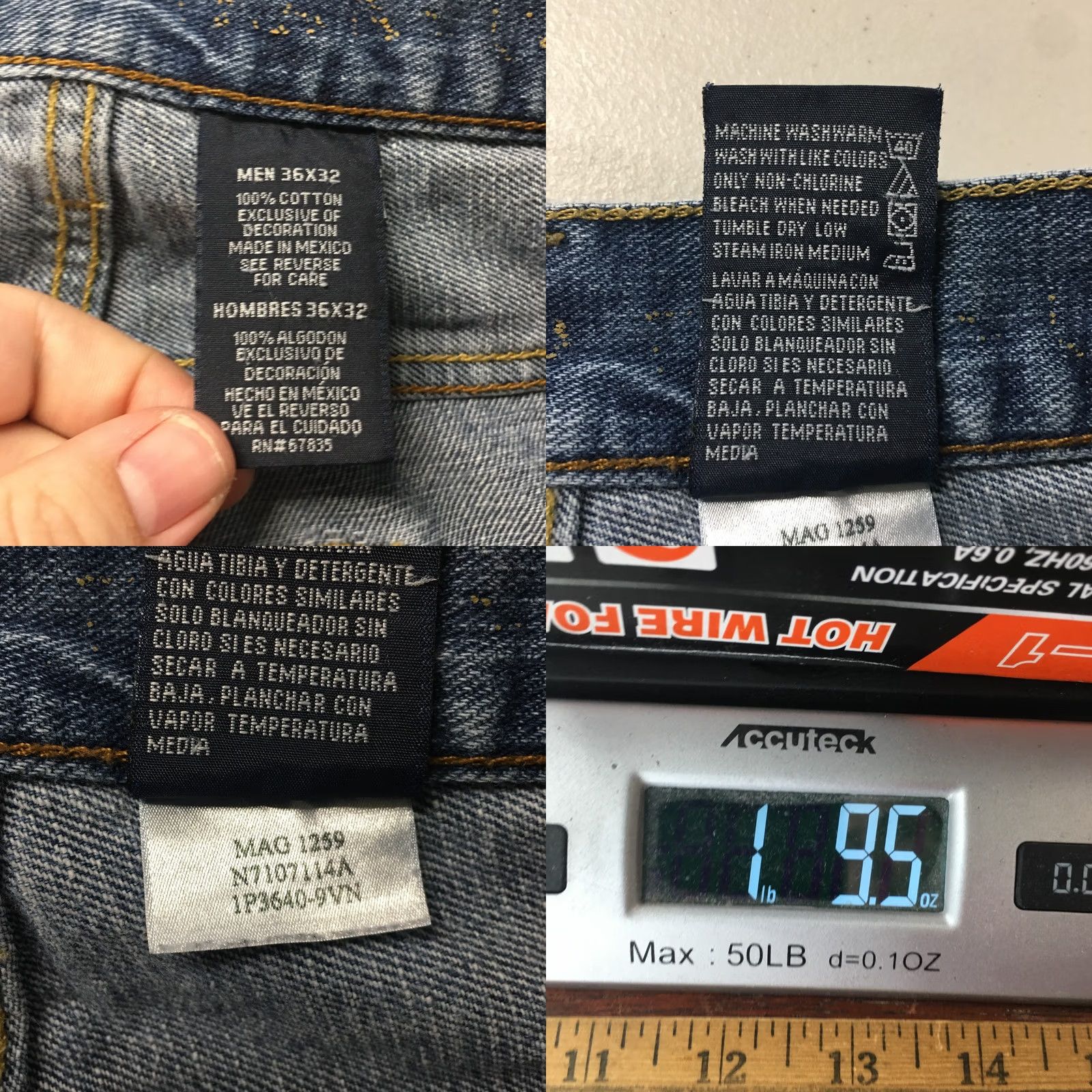 Nautica Nautica Classic Straight Jeans Mens 36x32 Blue Denim Cotton Regular Size 38 Waist 5-Pocket Denim Jeans Mens Size US 36 / EU 52 - 10 Thumbnail