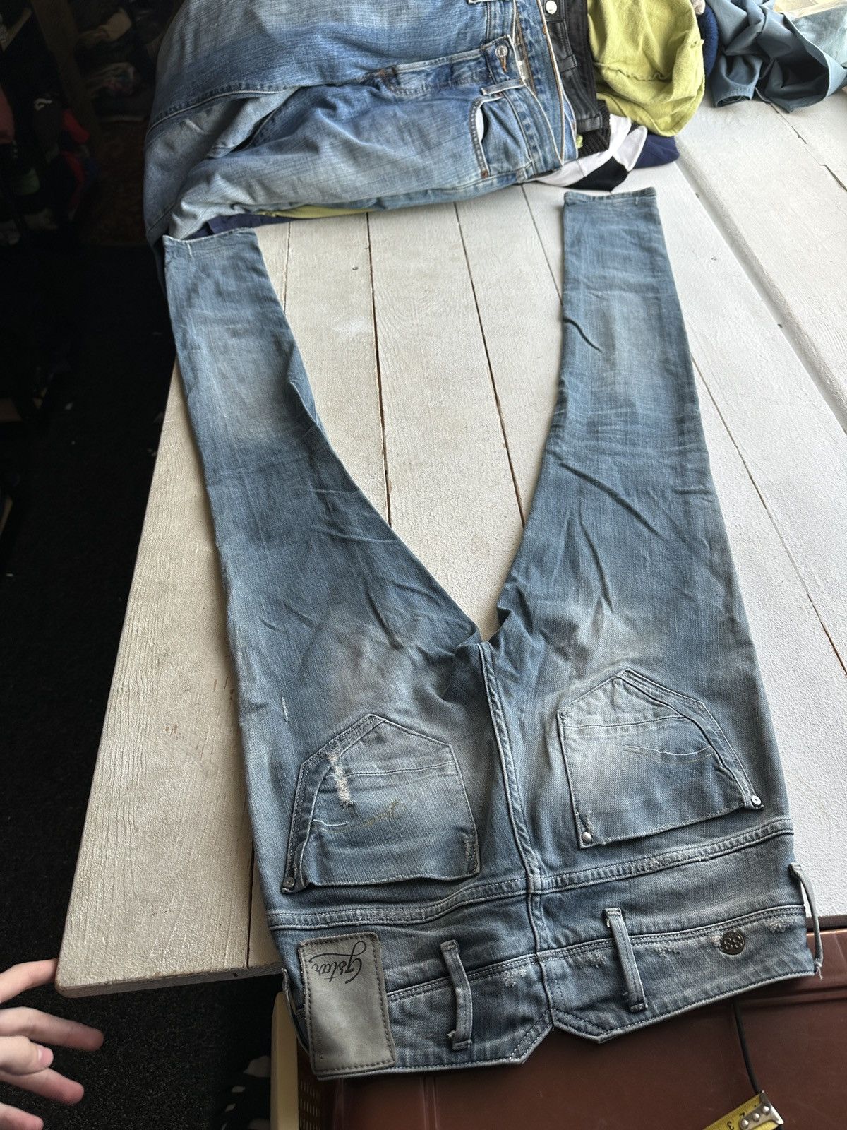 G-Star VNTG🚨G STAR RAW Jeans Washed Distressed Denim y2k Size 25" / US 0 / IT 36 - 8 Thumbnail