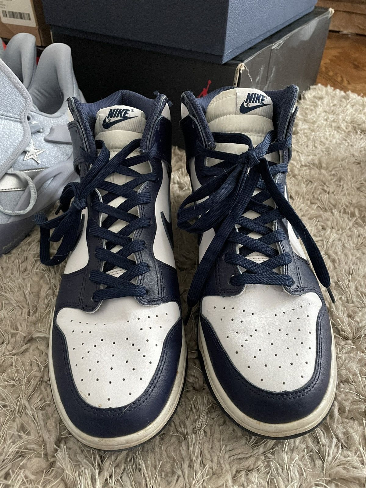 Nike Nike Dunk High Midnight Navy Size US 10 / EU 43 - 4 Thumbnail