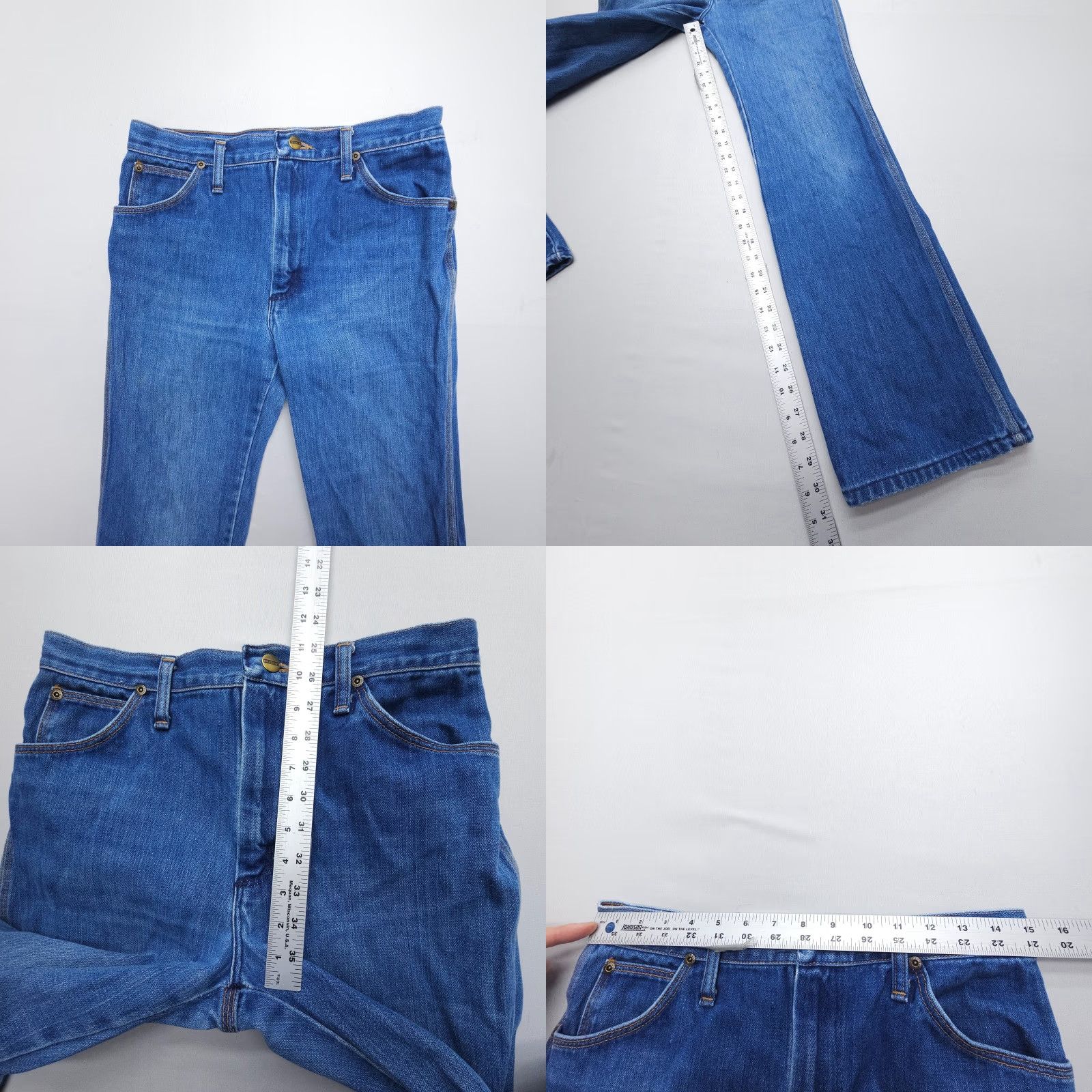 Vintage VINTAGE Rustler Jeans Mens Bootcut 5-Pocket Design Denim Blue 31 Inseam 30-31 Waist Regular Size US 31 - 8 Thumbnail
