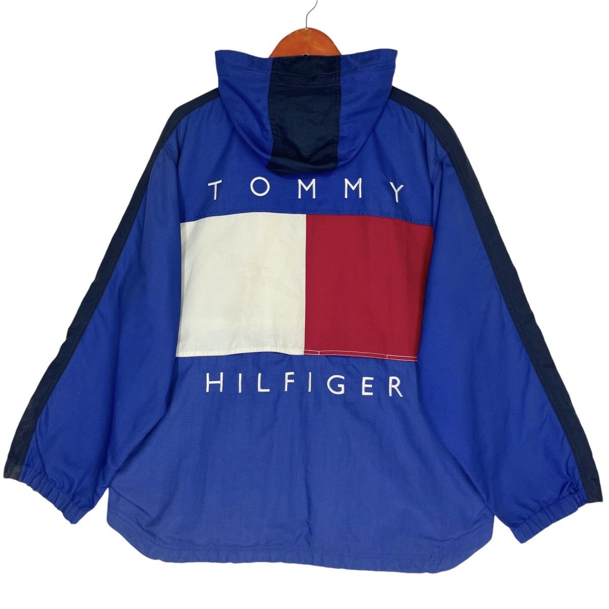 Tommy Hilfiger × Vintage Vintage Tommy Hilfiger Zipper Hoodie Jacket Blue Size US M / EU 48-50 / 2 - 2 Thumbnail
