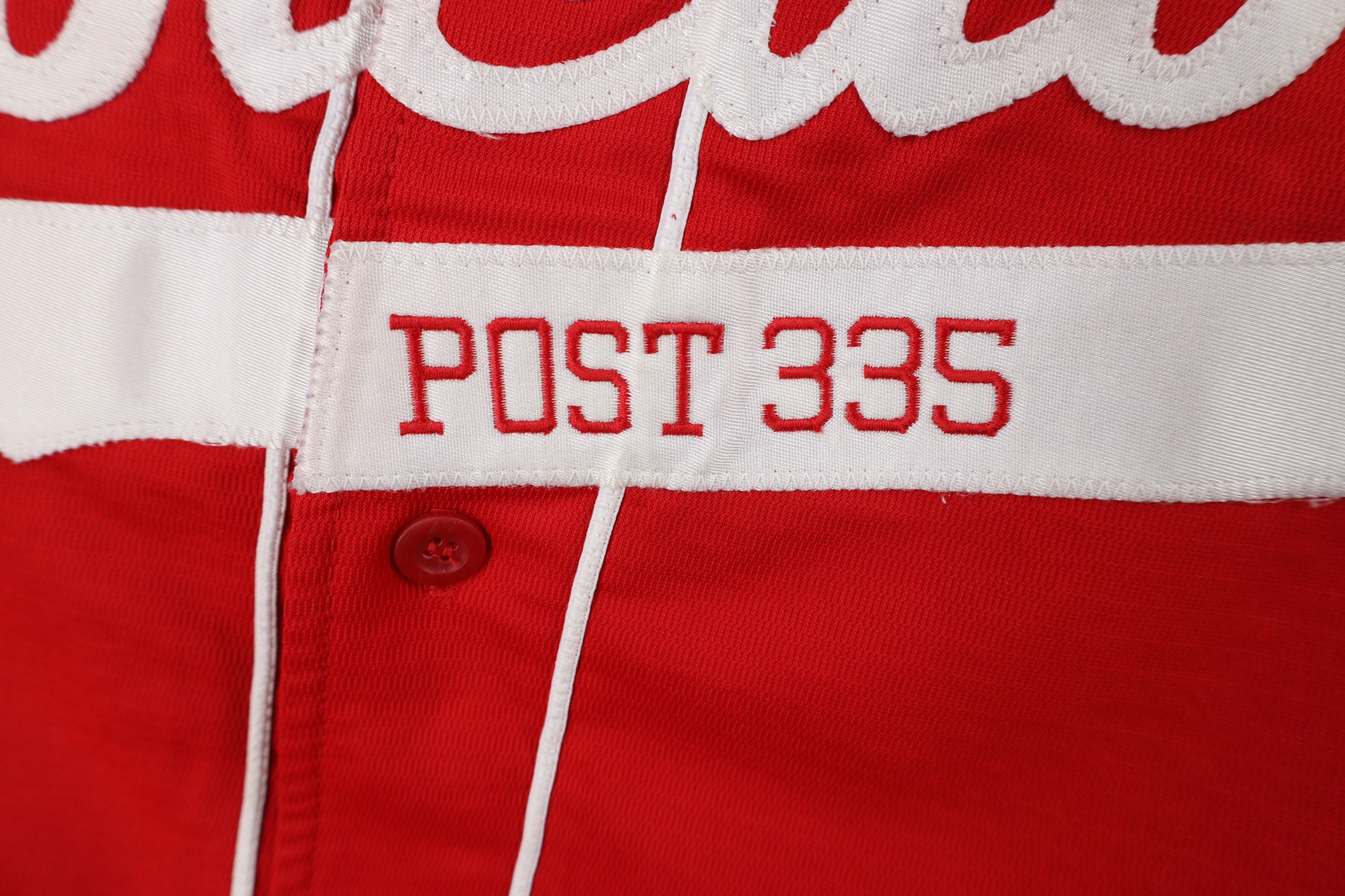 Vintage Vintage 90s Legion Toledo Post 335 Baseball Jersey Red USA Size US XL / EU 56 / 4 - 7 Thumbnail