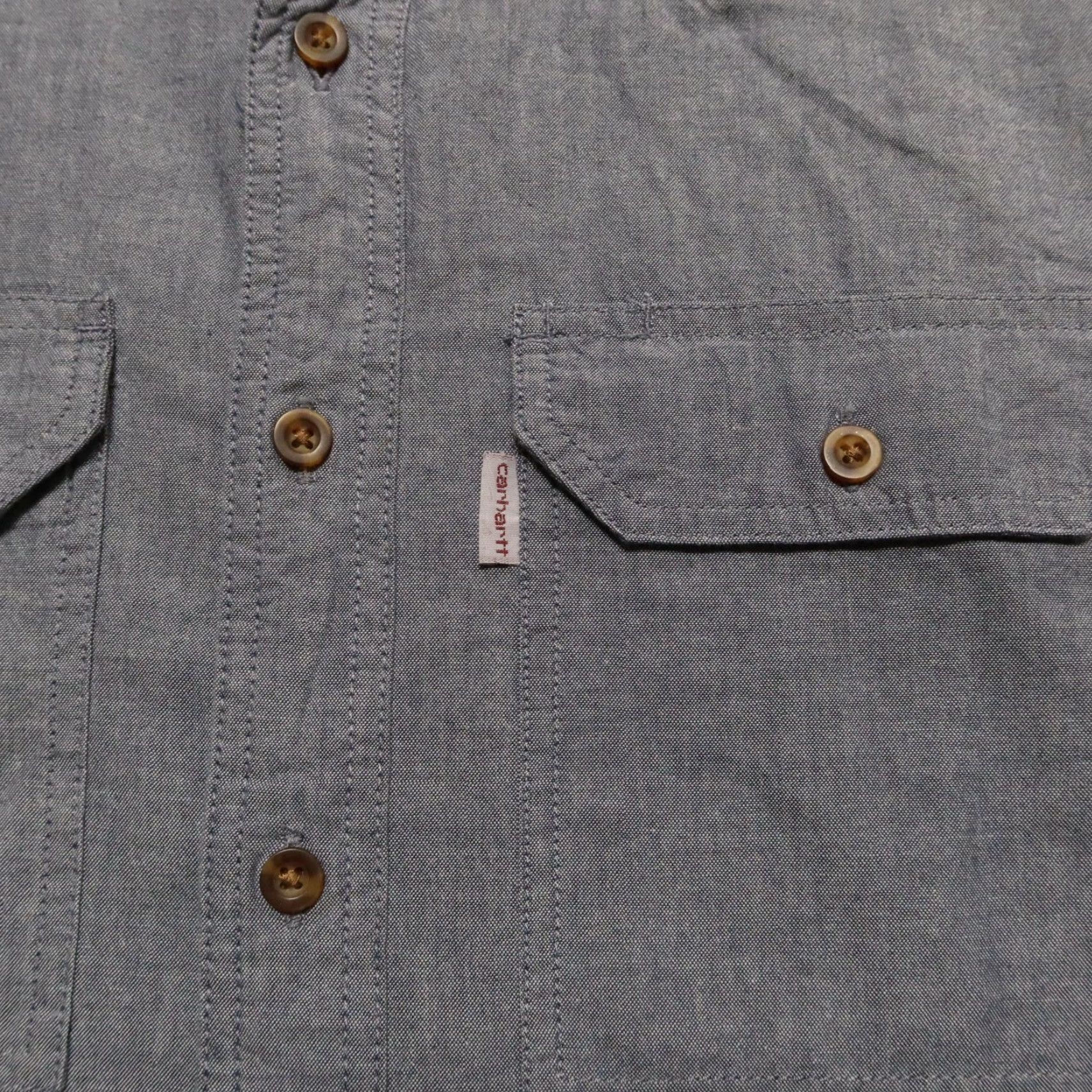 Carhartt Carhartt Chambray Work Shirt Mens Medium Blue Relaxed Fit XS? Size US M / EU 48-50 / 2 - 6 Thumbnail
