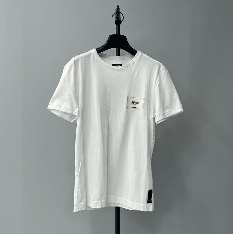 Fendi Fendi White Cotton Short Sleeve T-Shirt 0089 Size S / US 4 / IT 40 - 1 Thumbnail