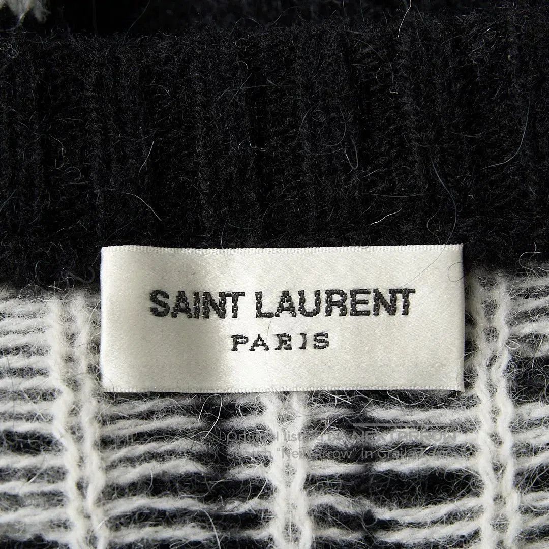 Saint Laurent Paris Saint Laurent Men's Checked Jacquard Sweater. Size US S / EU 44-46 / 1 - 6 Thumbnail