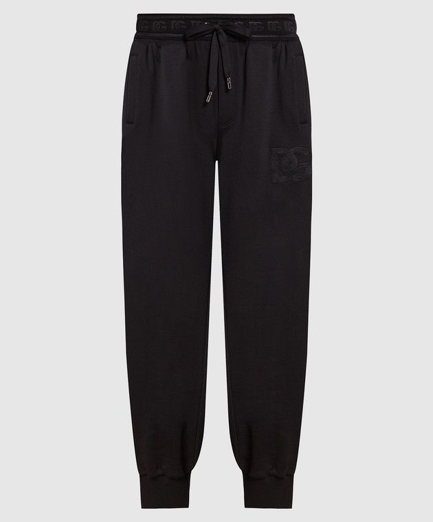 Dolce & Gabbana o1y0125 Embroidered Logo Jogger & Sweatpant in Black Size US 32 / EU 48 - 1 Thumbnail