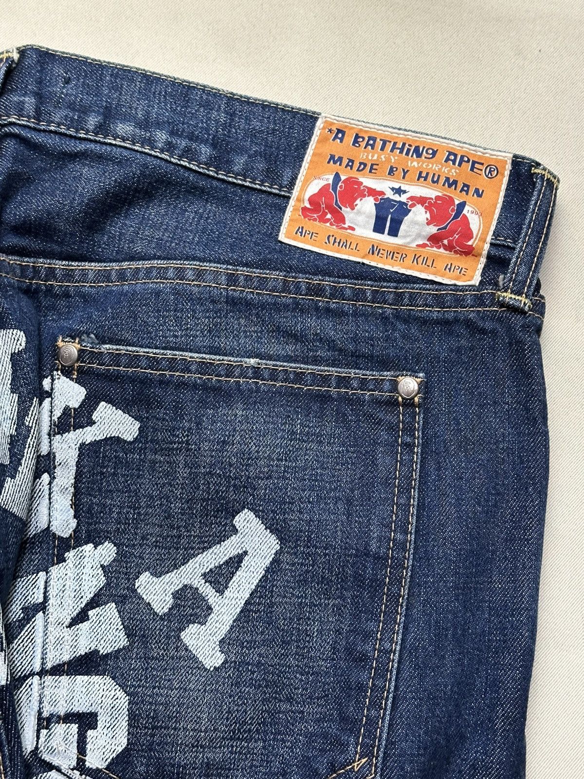 Bape A Bathing Ape Denim Size US 34 / EU 50 - 7 Thumbnail