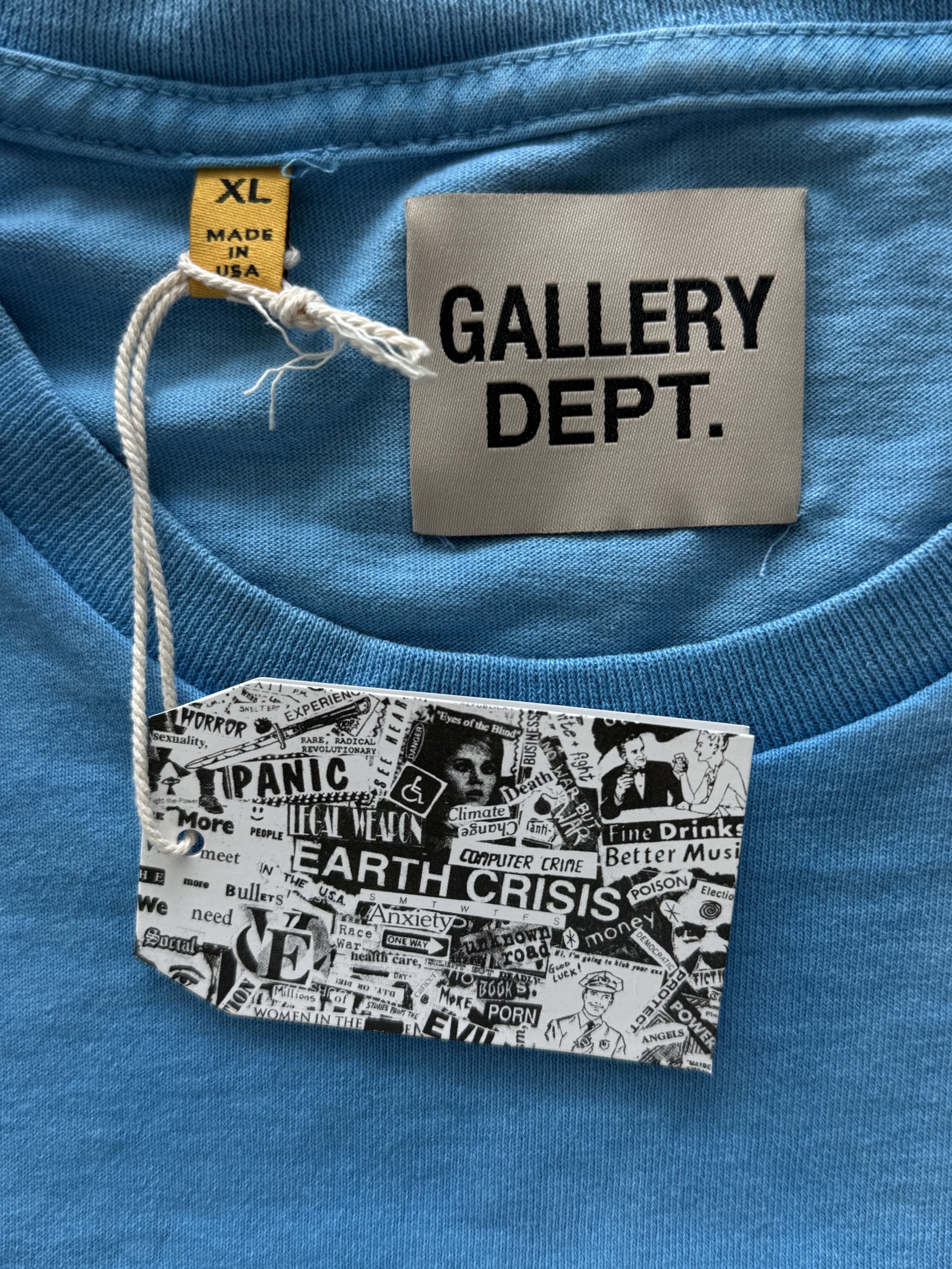 Gallery Dept. Faded Blue & White French Logo Longsleeve T-Shirt Size US XXL / EU 58 / 5 - 3 Thumbnail