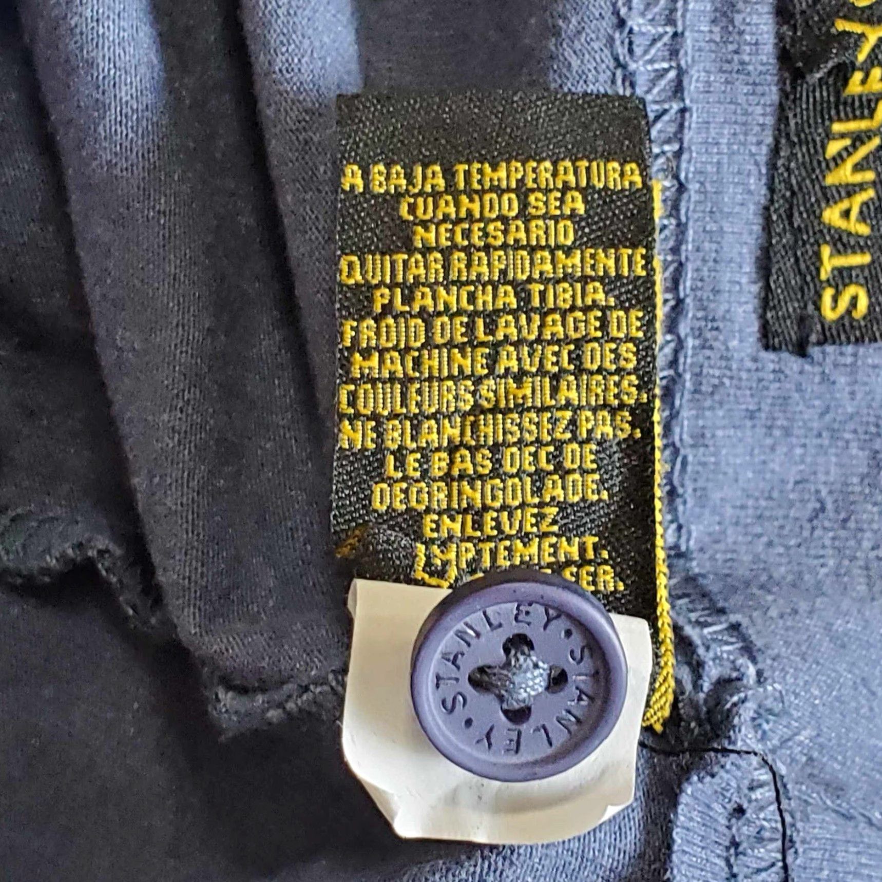 Vintage Stanley Henley Pocket T Shirt Mens XL Blue Workwear Size US XL / EU 56 / 4 - 6 Thumbnail