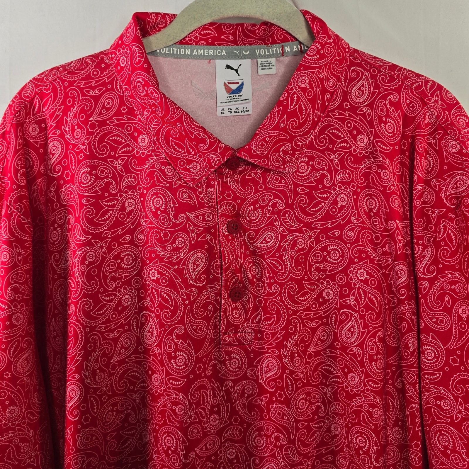 Puma Puma X Volition Red Paisley Bandana Polo Shirt Size XL Size US XL / EU 56 / 4 - 2 Thumbnail