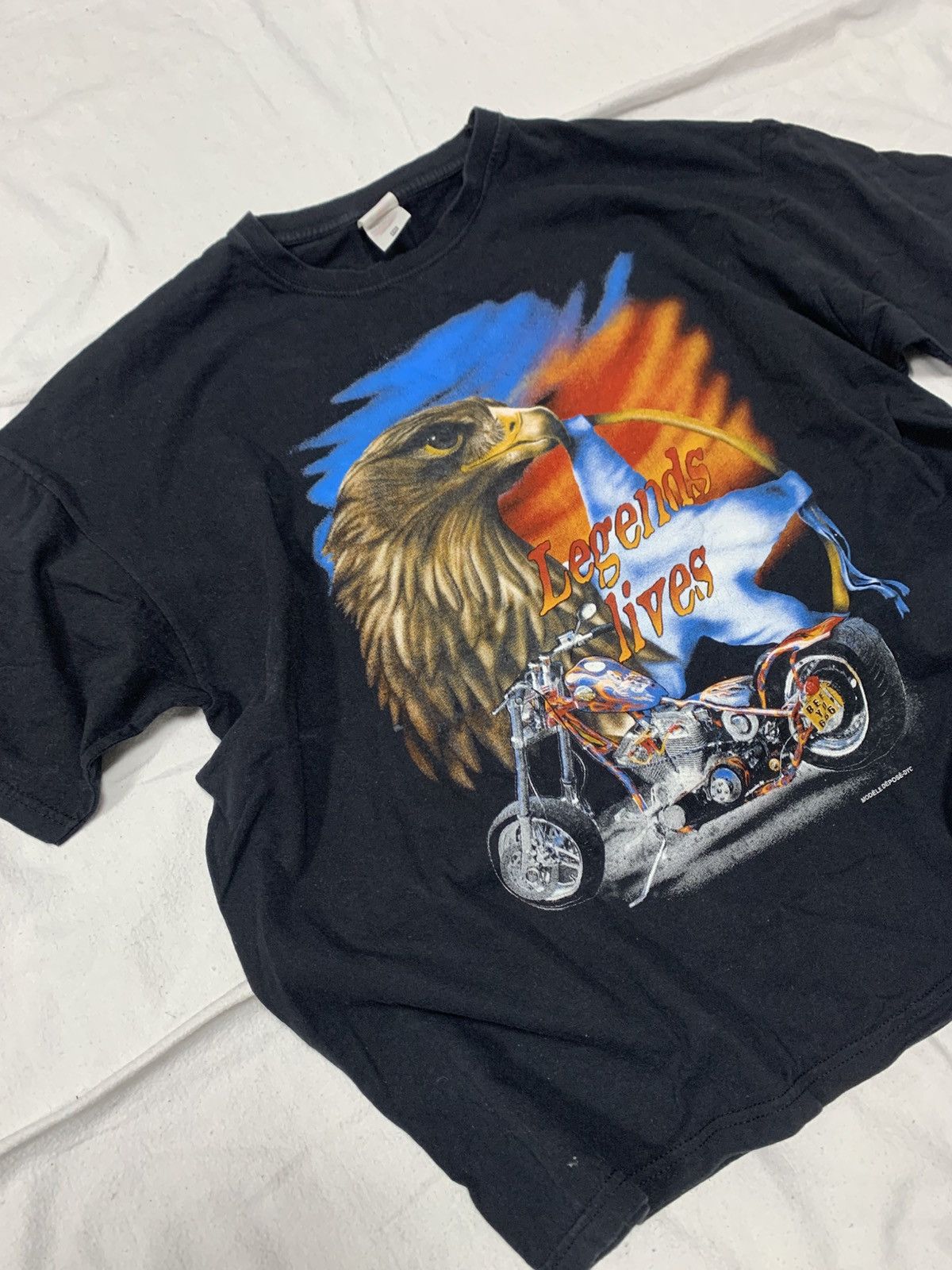 Band Tees × Vintage VINTAGE BIKER STREETWEAR PRINTED T-SHIRT Size US XL / EU 56 / 4 - 3 Thumbnail