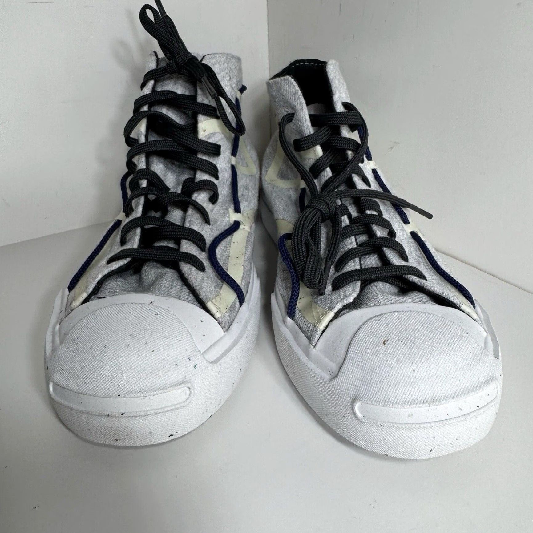 Converse Converse Jack Purrell Jack Purcell Mid Rally Renew Mens Sz 7 White Storm Wind Grey 170947C Size ONE SIZE - 4 Thumbnail