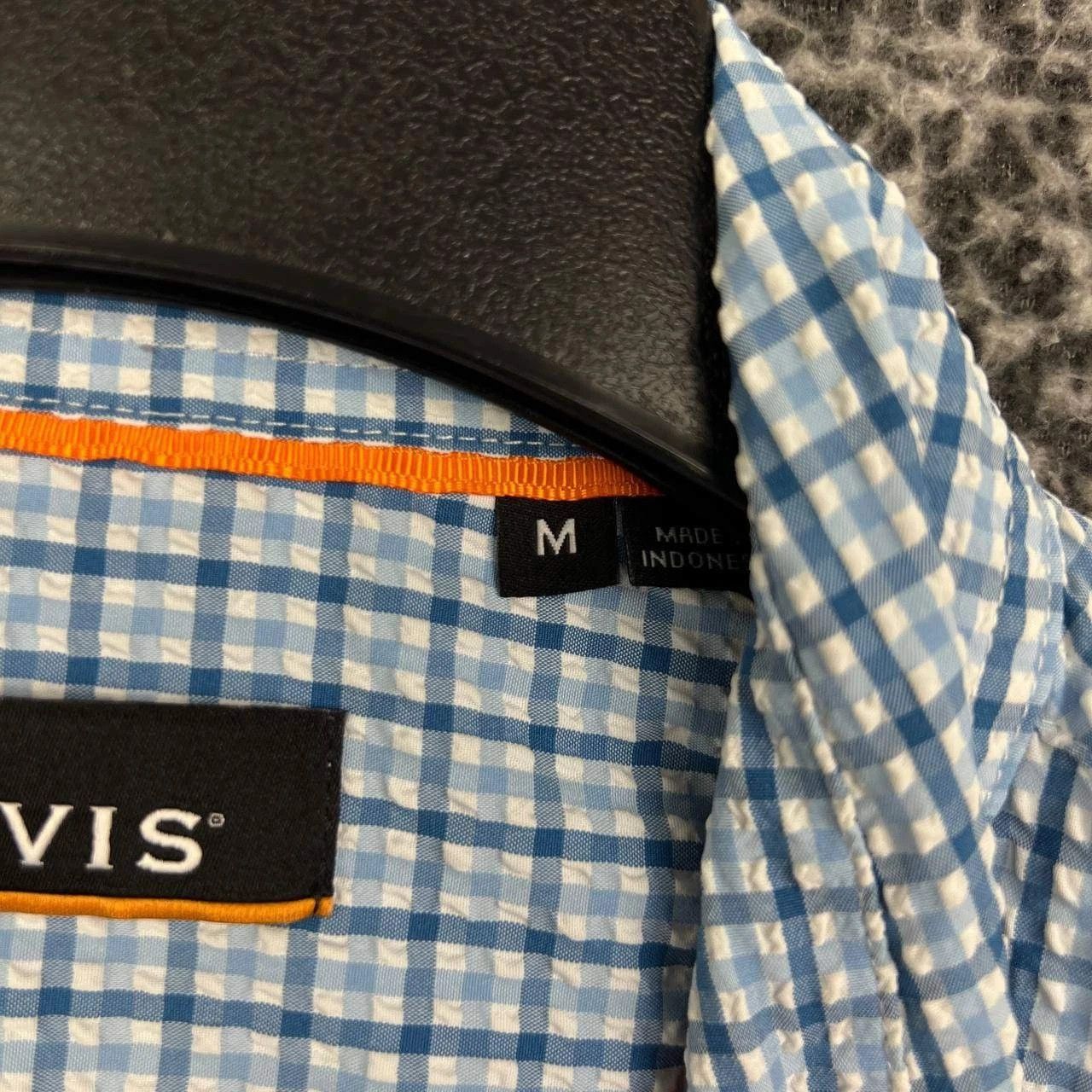 Orvis Orvis Button Up Shirt Men Blue Plaid Seersucker Collared M Size US M / EU 48-50 / 2 - 5 Thumbnail