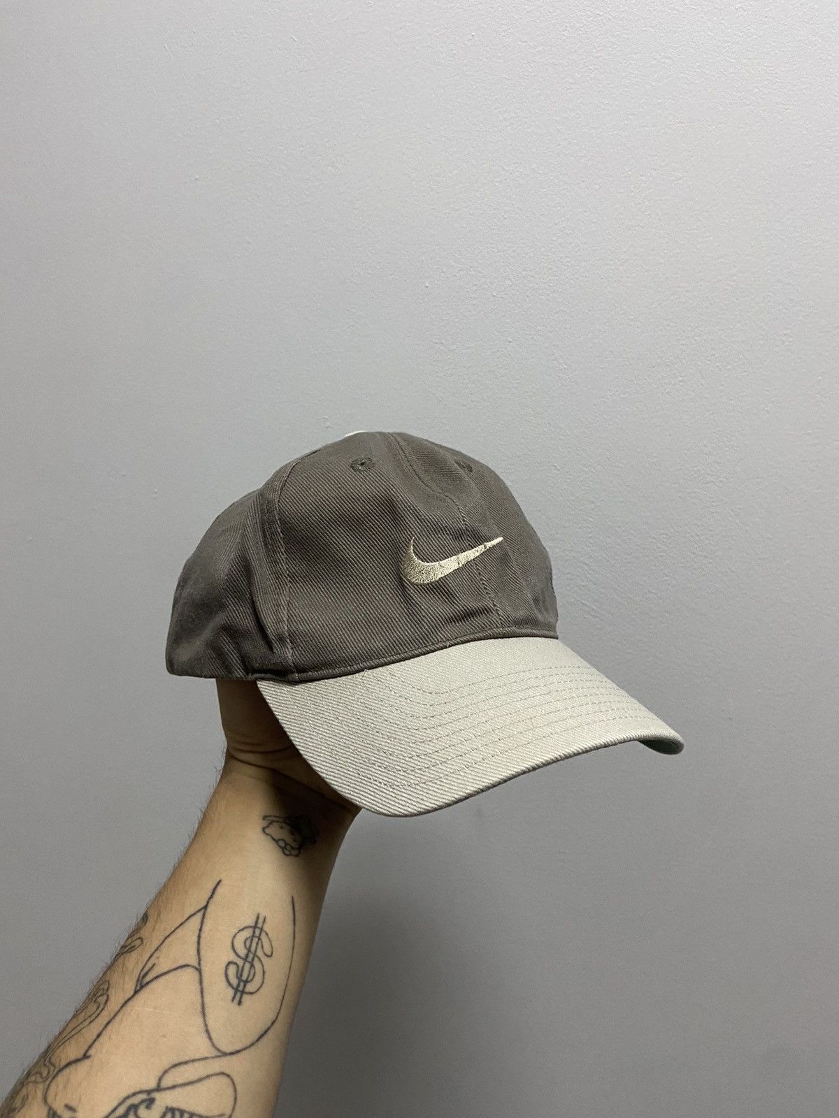 Nike × Vintage Nike Cap Vintage Big Embroidered Swoosh Logo Skate Size ONE SIZE - 1 Thumbnail
