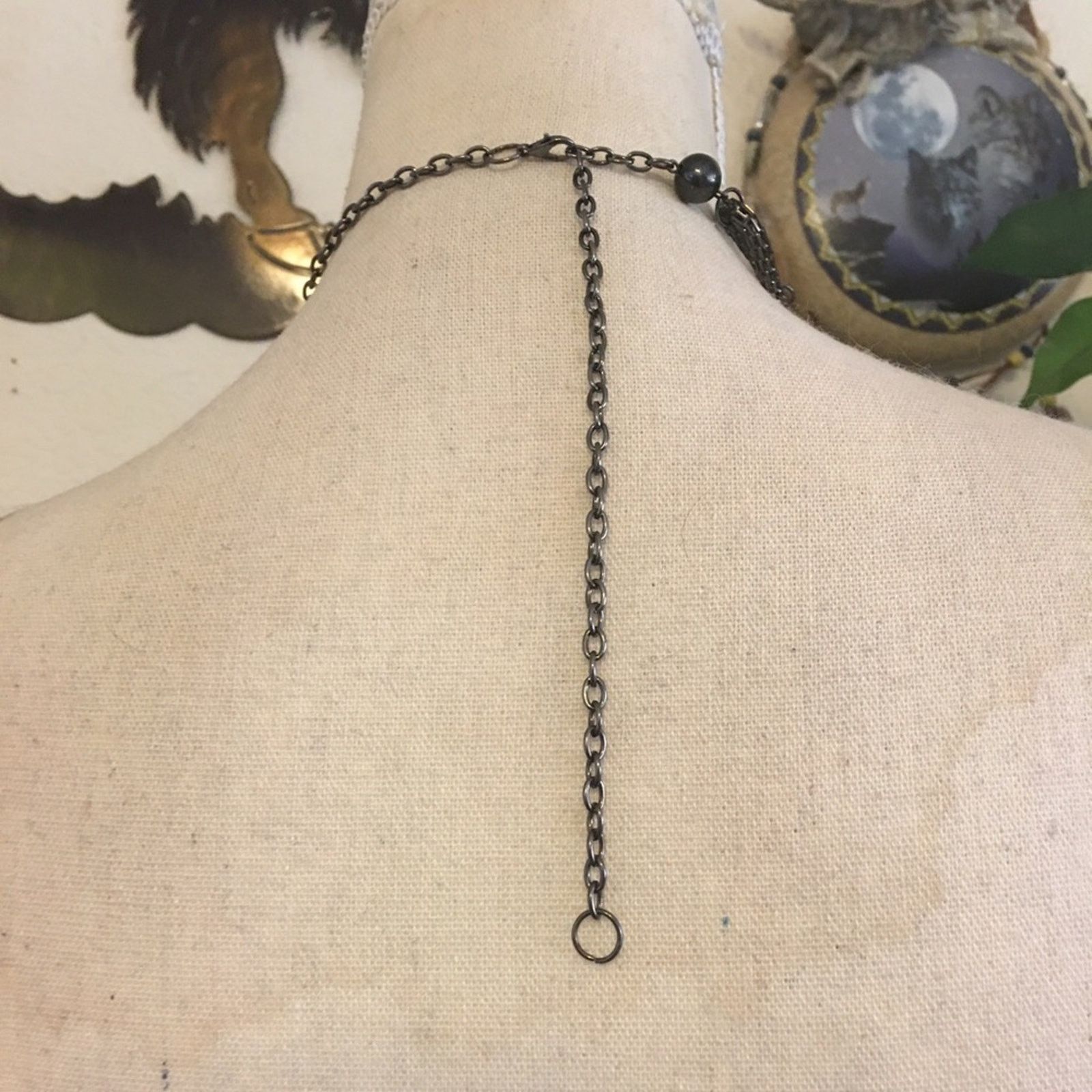 Jewelry Modern black chrome tone chain link necklace Size ONE SIZE - 4 Thumbnail
