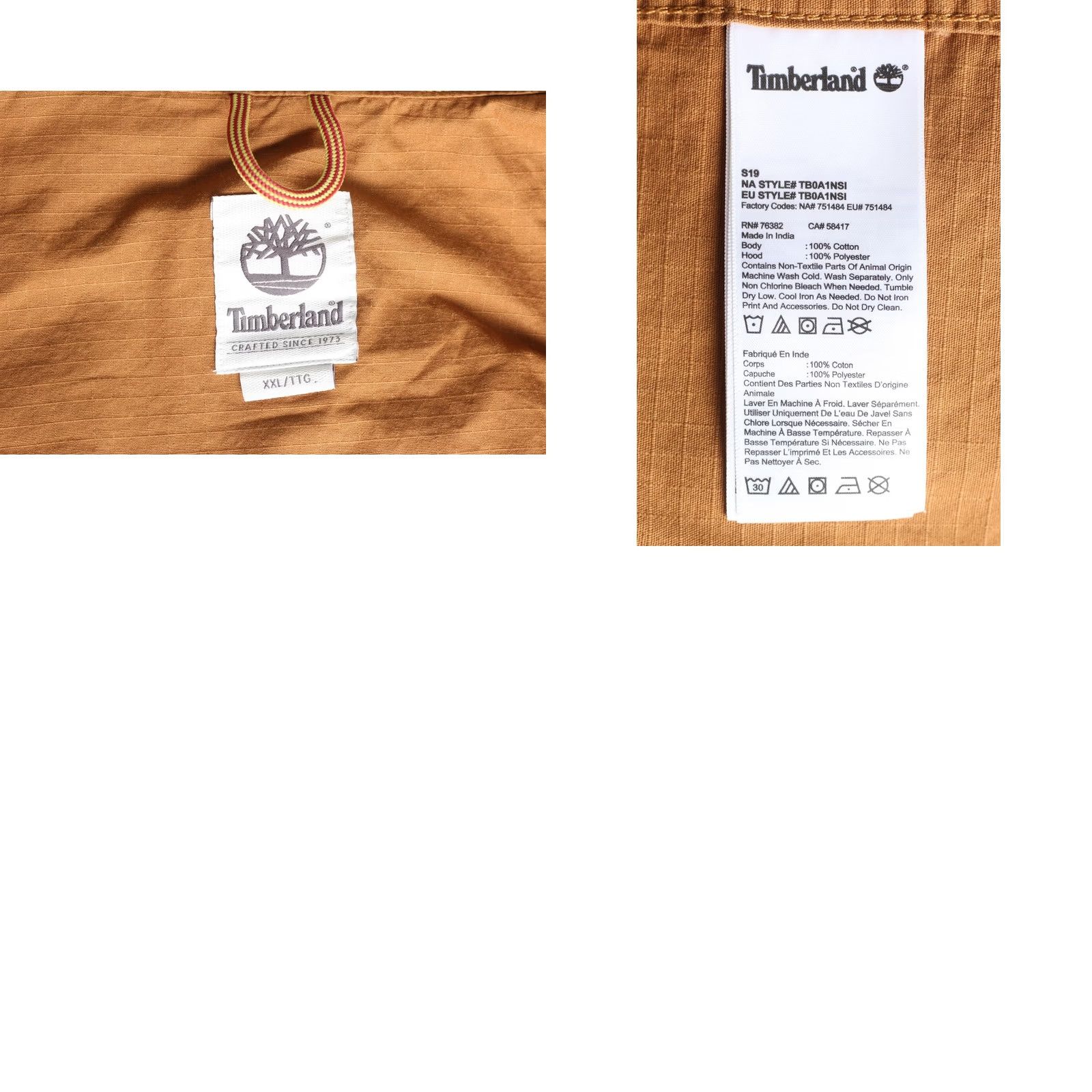 Timberland TIMBERLAND Field Jacket Men 2XL Hooded Ripstop Brown Jacket Mens Field Jacket Modern 90s Style Size US XXL / EU 58 / 5 - 8 Thumbnail