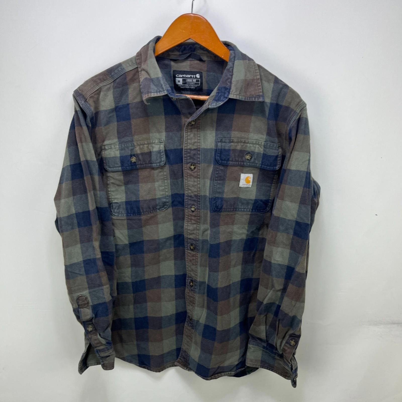 Carhartt Carhartt Plaid Button-Up Long Sleeve Shirt Medium Loose Fit Size US M / EU 48-50 / 2 - 1 Thumbnail