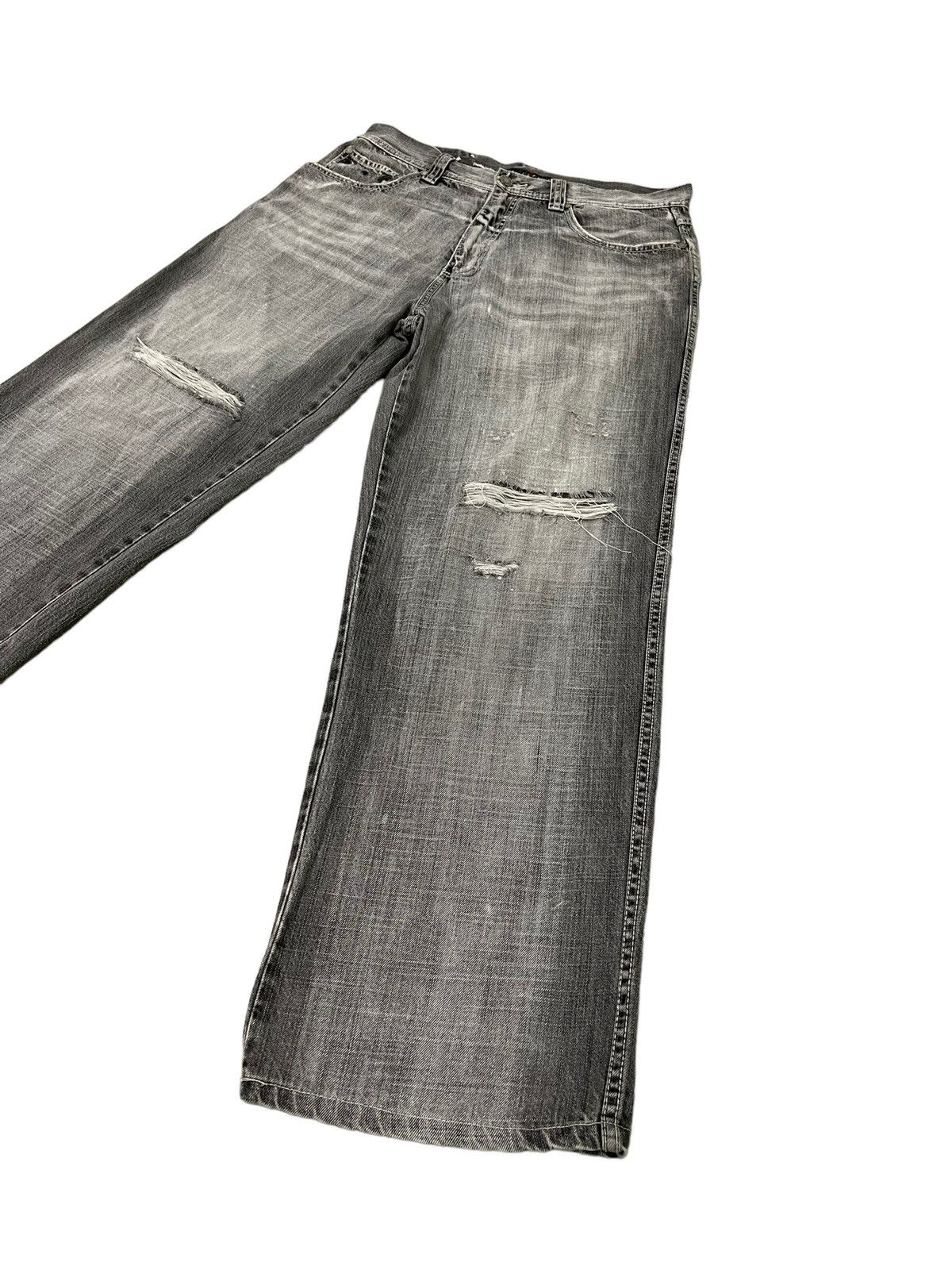 Pelle Pelle Wide Baggy Jeans Pelle Pelle Marc Buchanan Distress 7🟦6 Size US 34 / EU 50 - 4 Thumbnail
