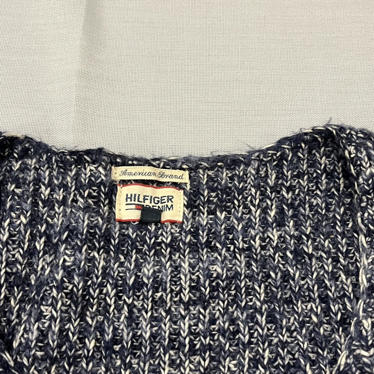 Tommy Hilfiger Navy & white Tommy Hilfiger vintage sweater cardigan Size M / US 6-8 / IT 42-44 - 2 Thumbnail