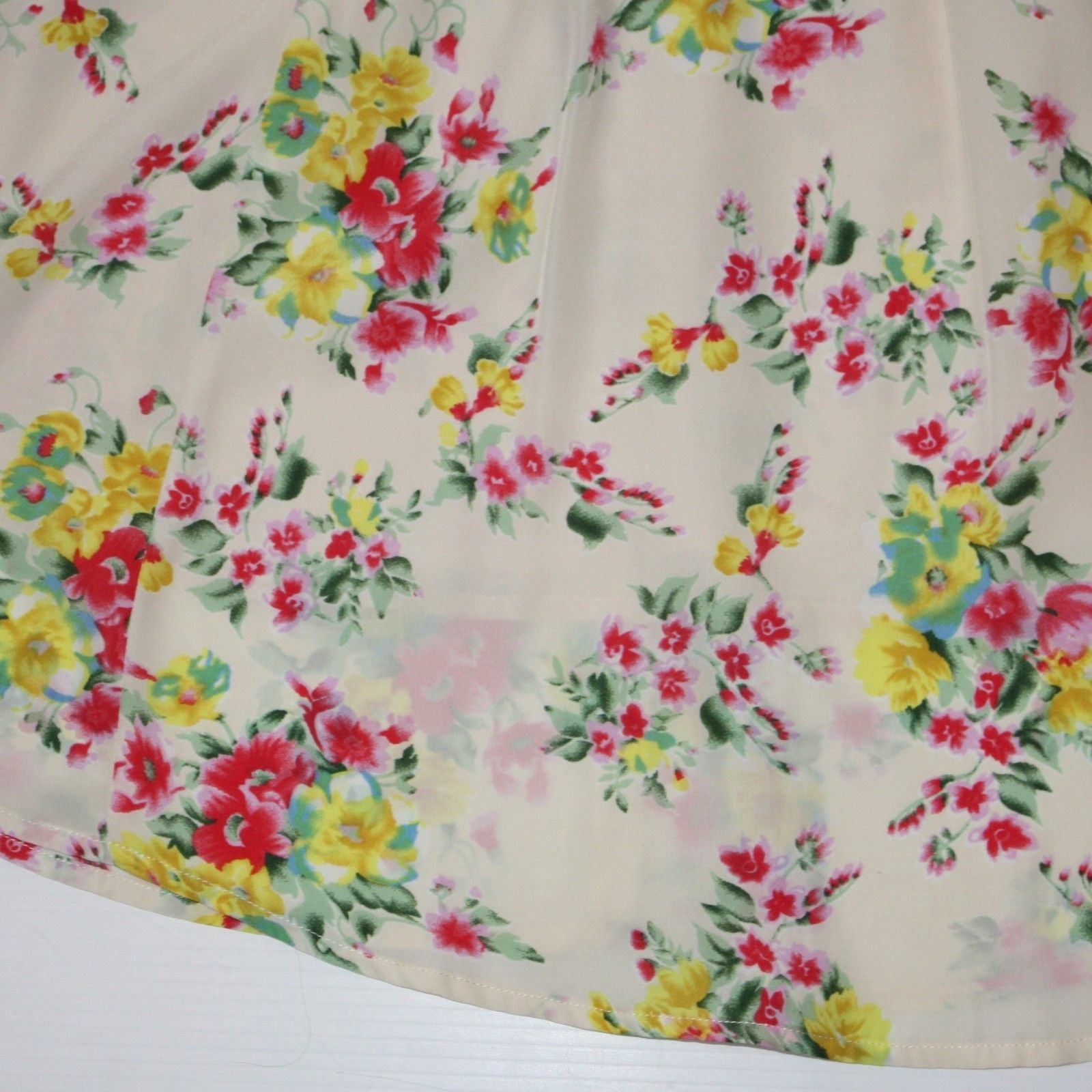 Other Under Skies Bloom for Improvement Cream Floral Print Dress Size M / US 6-8 / IT 42-44 - 14 Thumbnail