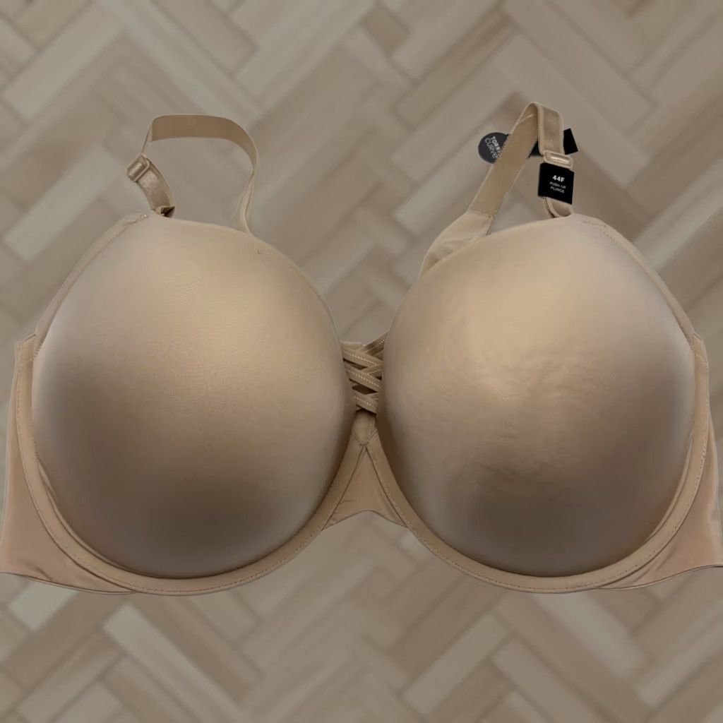 Torrid Torrid Curve XO 360 Back Smoothing Plunge Push Up Bra Underwire Beige 44F Women Size ONE SIZE - 1 Thumbnail