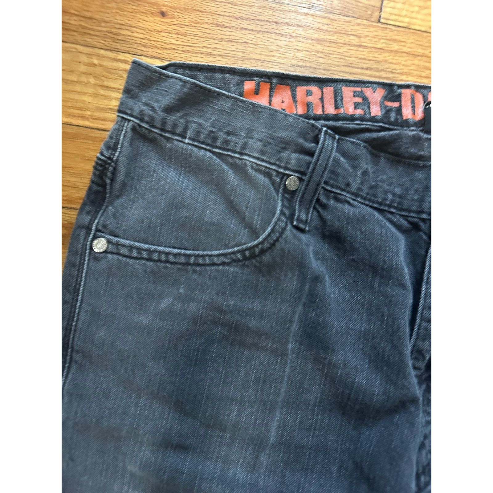 Harley Davidson Harley Davidson Dark Wash Fray Hem Jeans Size US 36 / EU 52 - 3 Thumbnail