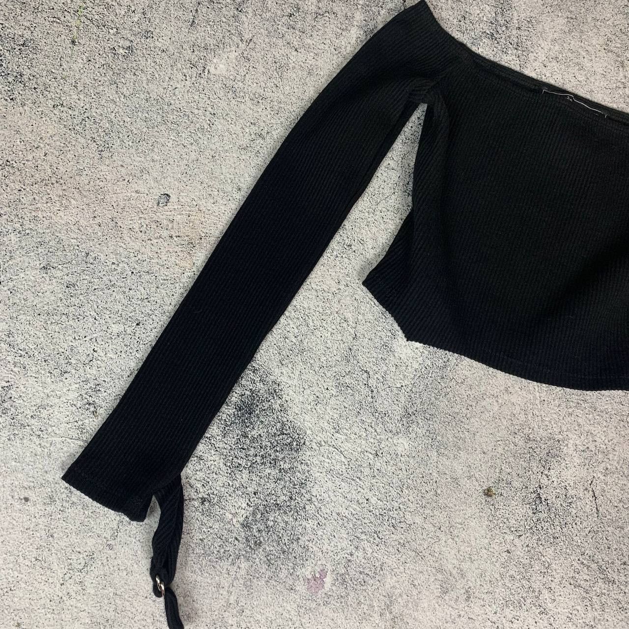 Maniere De Vior Maniere De Voir Women's Top Long Sleeve Size 6 Black Size M / US 6-8 / IT 42-44 - 2 Thumbnail