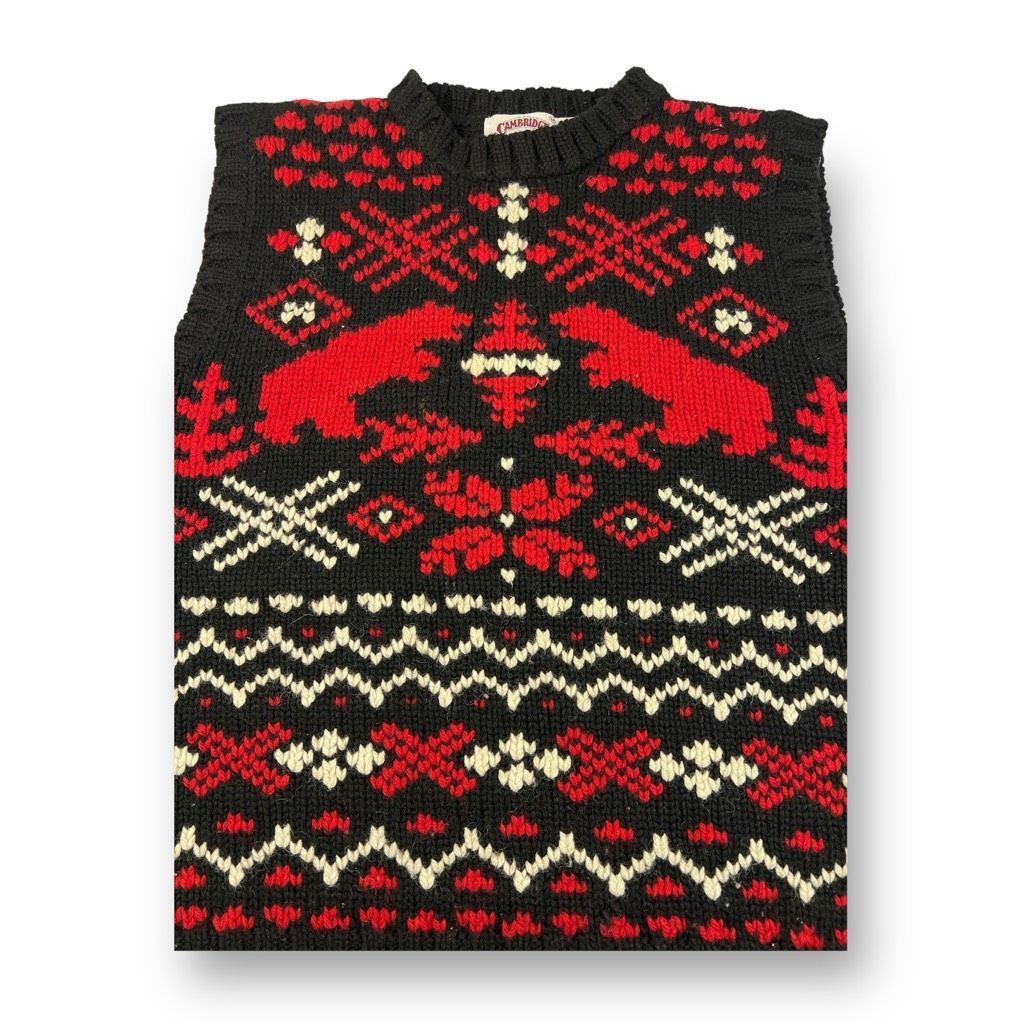 Other Cambridge Dry Goods Company 100% Wool Bear Vest Size Medium Size M / US 6-8 / IT 42-44 - 4 Thumbnail