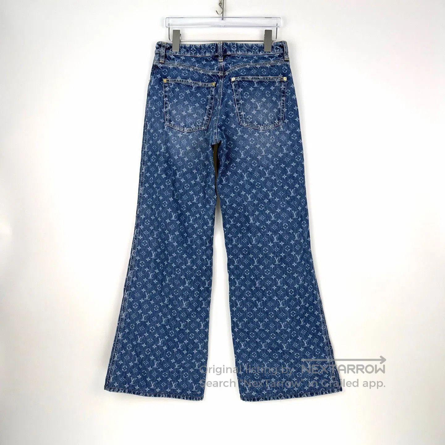 Louis Vuitton LV Blue Monogram Washed Jeans. Size US 38 / EU 54 - 4 Thumbnail