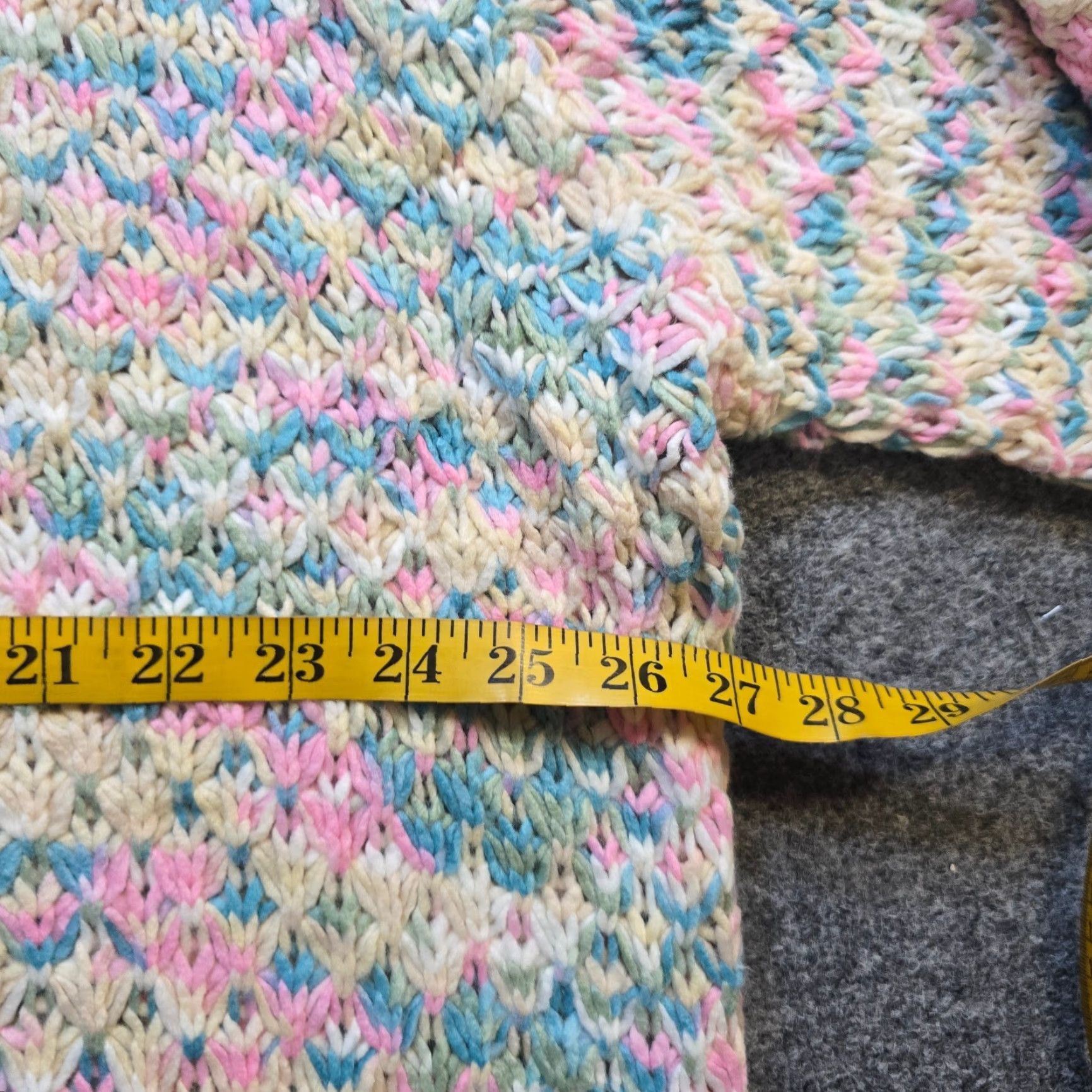 Vintage Suzanne Betro Sweater Womens 3X Pink Green Crochet Knit V Neck Casual Classic Rainbow Knit Pullover Womens Size XXL / US 16-18 / IT 52-54 - 5 Thumbnail