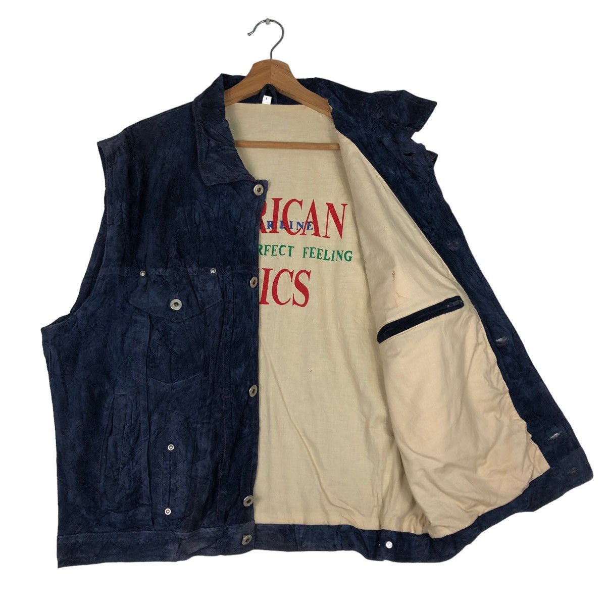 Japanese Brand 🔥Suede Leather Biker Vest Cuir Vera Pelle Japan Size US L / EU 52-54 / 3 - 9 Thumbnail