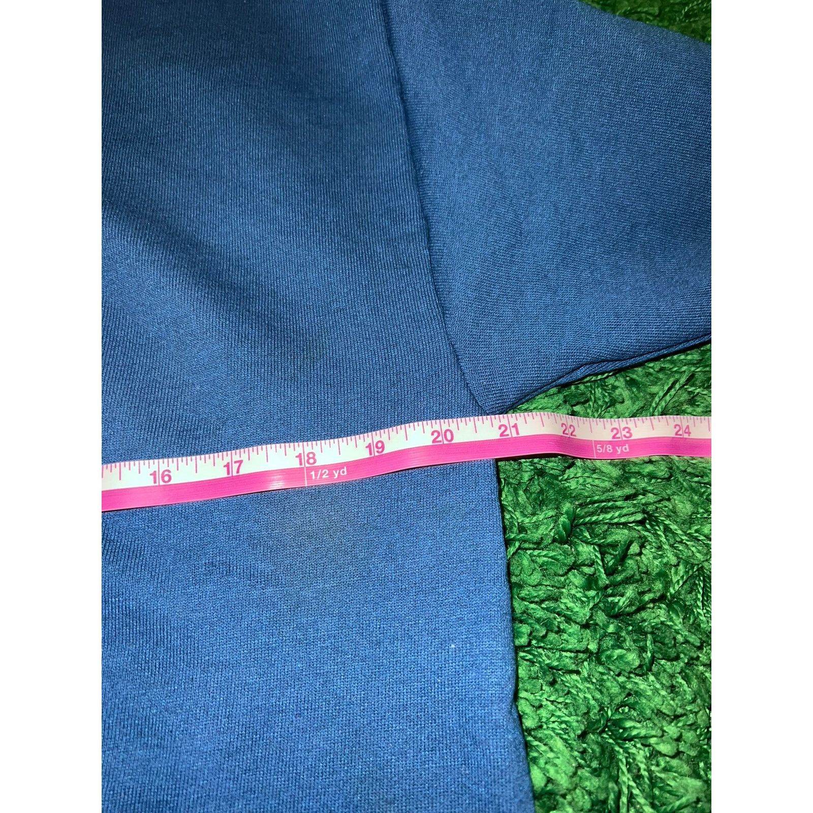 Jerzees 90s Vintage Jerzees Blue Blank Sweatshirt Crewneck Torn VTG Size US M / EU 48-50 / 2 - 9 Thumbnail