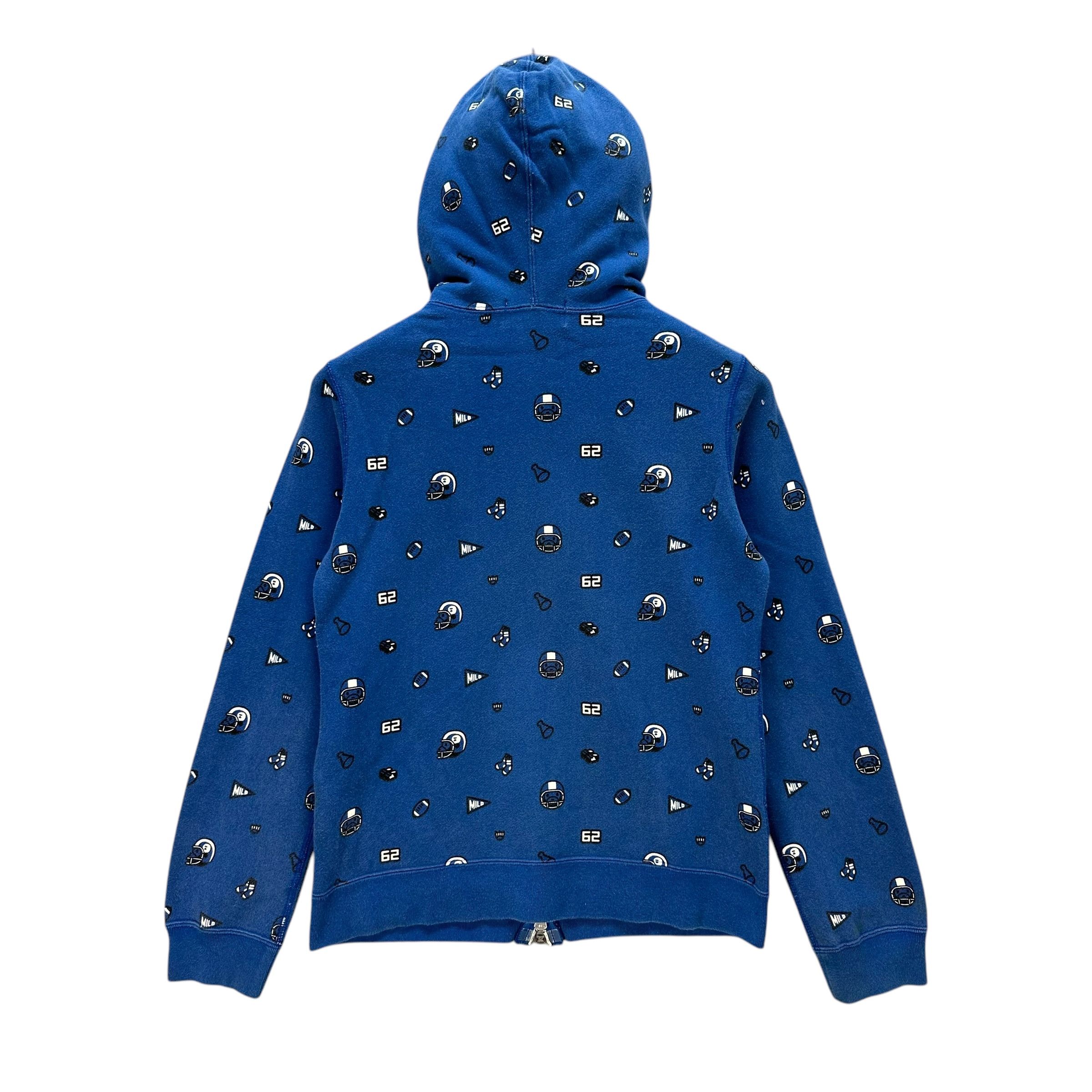 Bape BAPE Baby Milo Football Full Zip Hoodie Sweatshirt #A76-1841 Size XS / US 0-2 / IT 36-38 - 16 Thumbnail