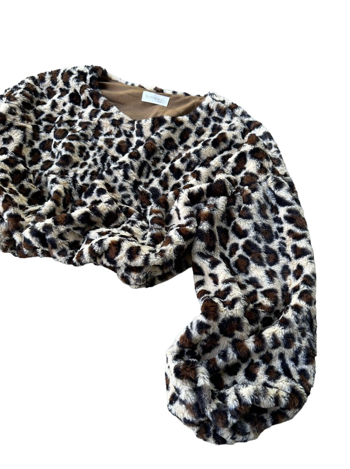 Japanese Brand 🔥gorgoeus🔥Pumpkin port leopard crop top fleece jacket Size M / US 6-8 / IT 42-44 - 4 Thumbnail