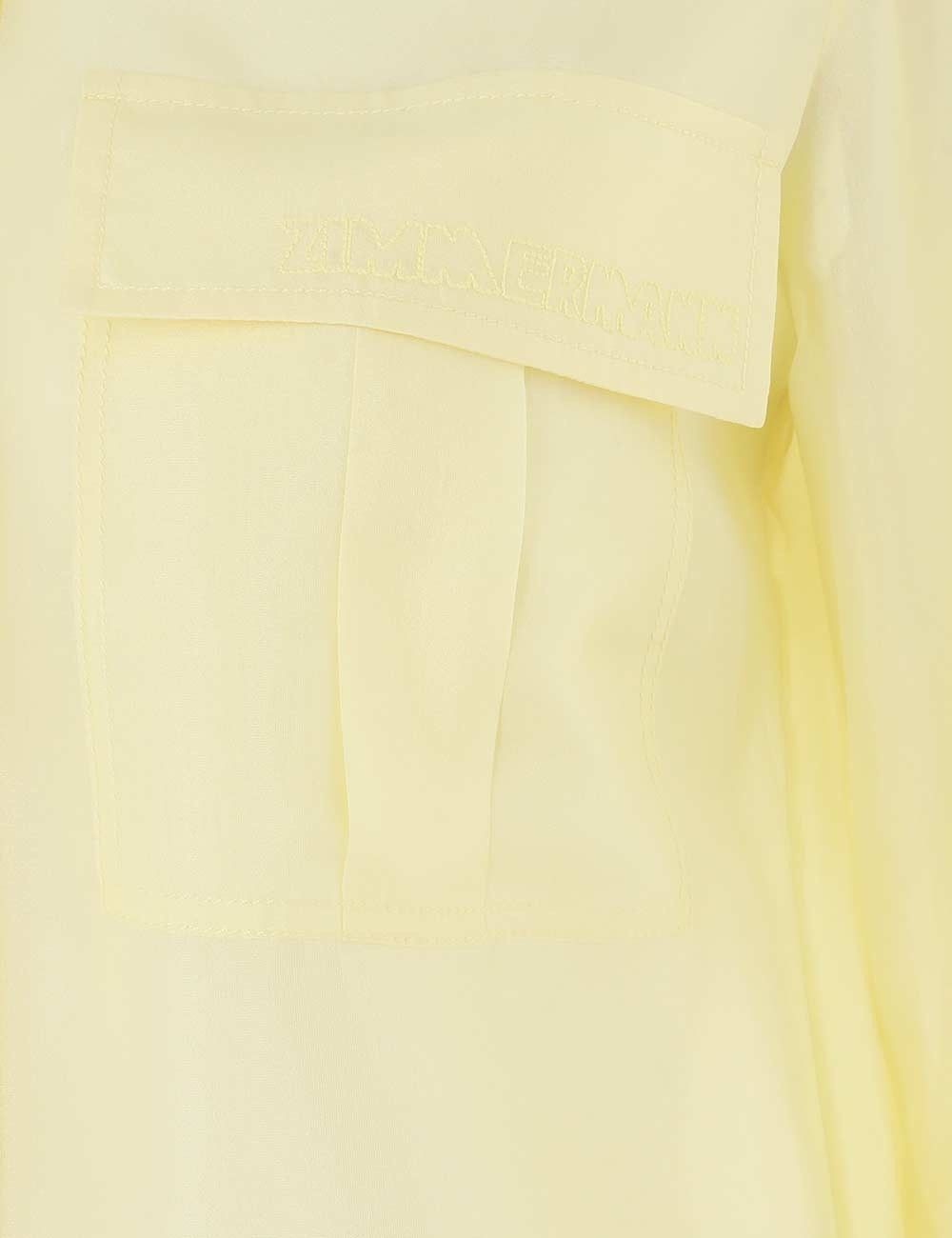 Zimmermann oc11z0525 Halliday Manstyle Shirt in Lemon Size XS / US 0-2 / IT 36-38 - 6 Thumbnail