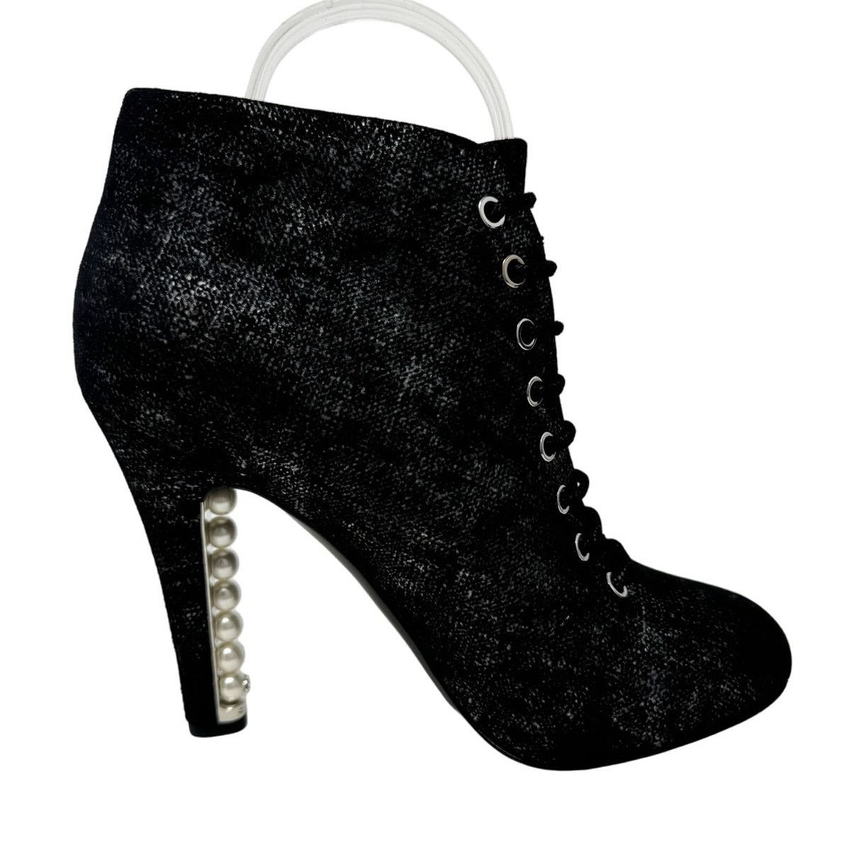 Chanel Chanel Pearl Heel CC logo Victorian Ankle Boots size 38 Size US 8 / IT 38 - 10 Thumbnail