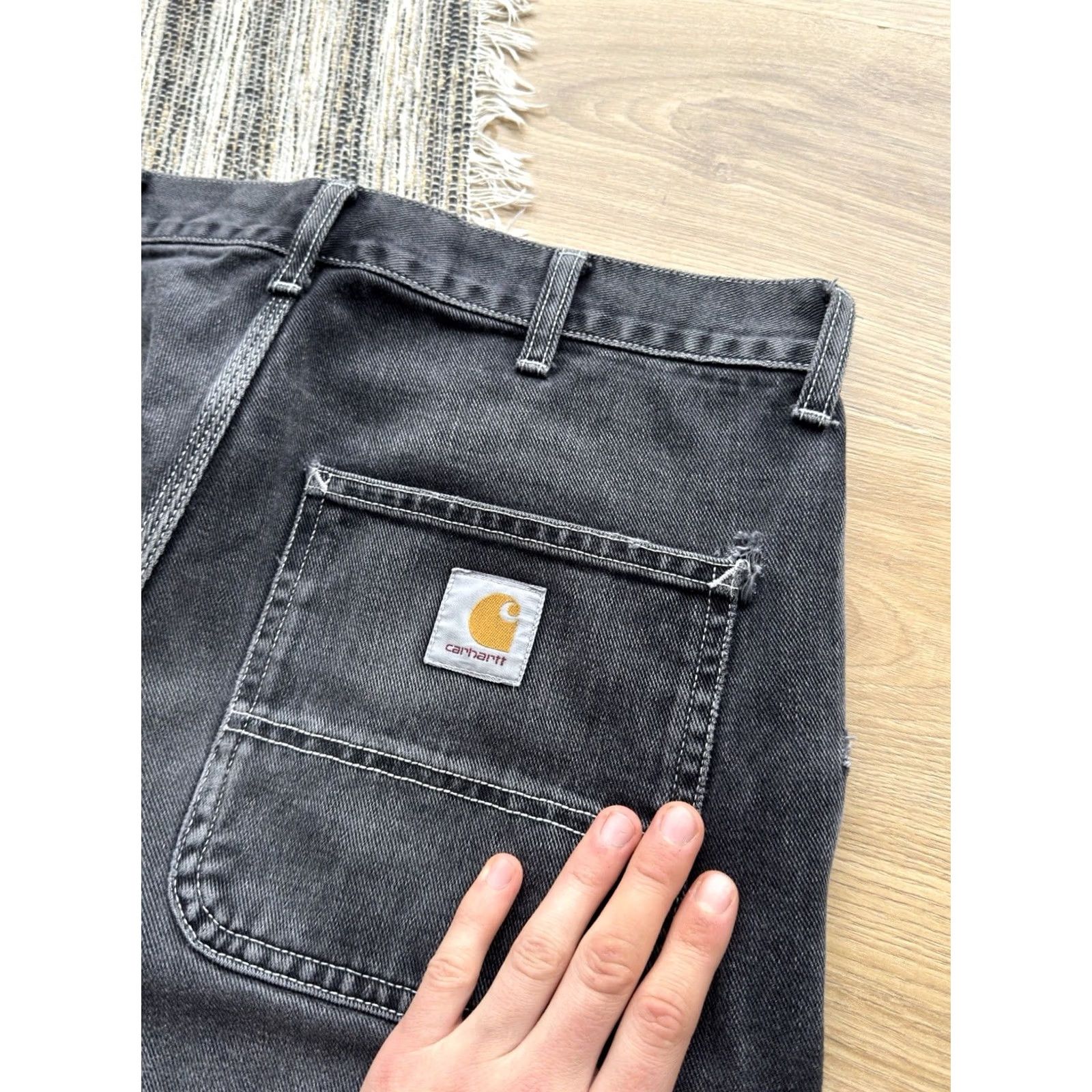 Carhartt Wip VINTAGE Carhartt WIP Penrod Pants Jeans Gray M Men 31 30in Inseam Cargo Pocket 90s Streetwear Logo Casual Denim Jeans Size US 31 - 6 Thumbnail