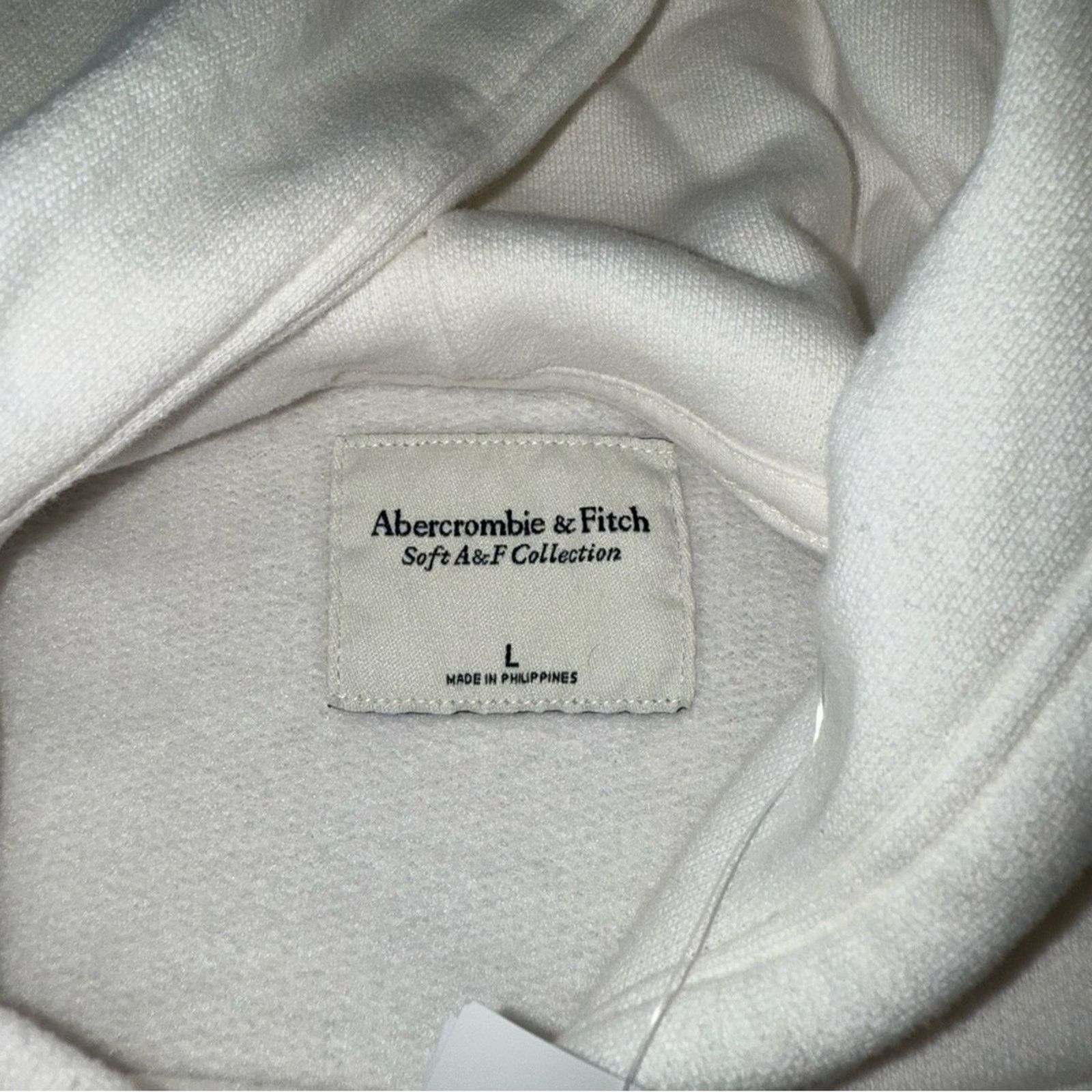 Abercrombie & Fitch NWT! Abercrombie & Fitch - Soft AF White Hoodie - Large Size L / US 10 / IT 46 - 4 Thumbnail
