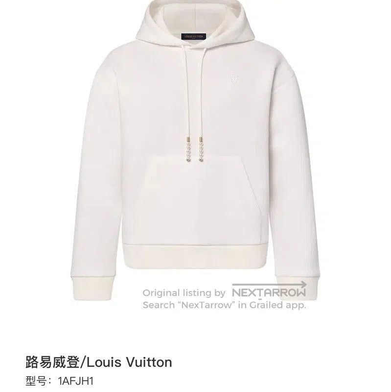 Louis Vuitton Louis Vuitton White Cotton Men's Hoodie . Size US M / EU 48-50 / 2 - 5 Thumbnail
