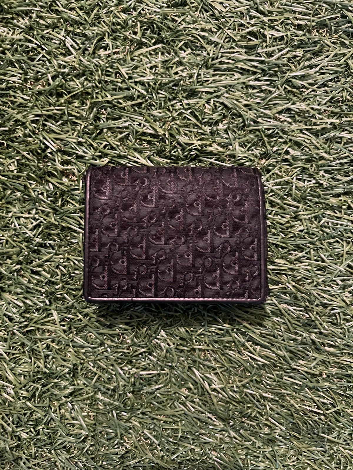 Dior DIOR Monogram Wallet Black Coin Holder Size ONE SIZE - 1 Thumbnail