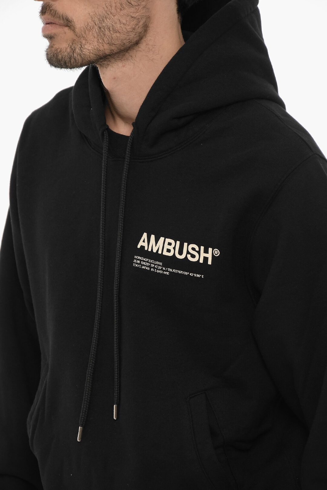Ambush Design og1mm0925 Fleeced Cotton Hoodies in Black Size US M / EU 48-50 / 2 - 2 Thumbnail