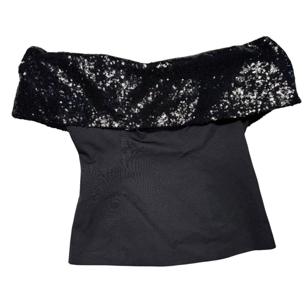 Staud NWT New $350 STAUD Giselle Sequin-Embellished Bandeau Black Size S / US 4 / IT 40 - 6 Thumbnail