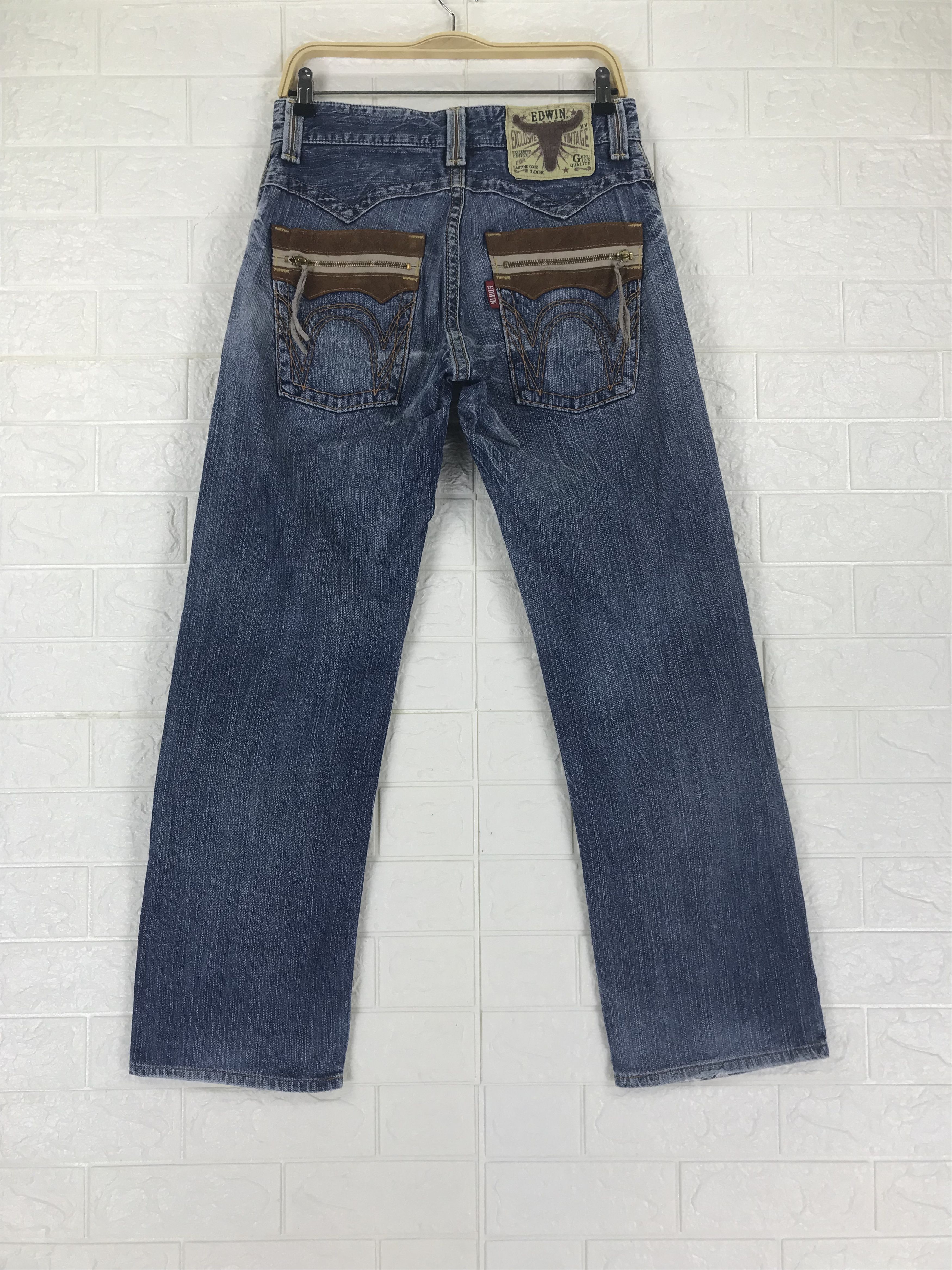 Edwin Vintage Edwin 464 XVS Faded Blue Distressed Jeans Size US 28 / EU 44 - 5 Thumbnail