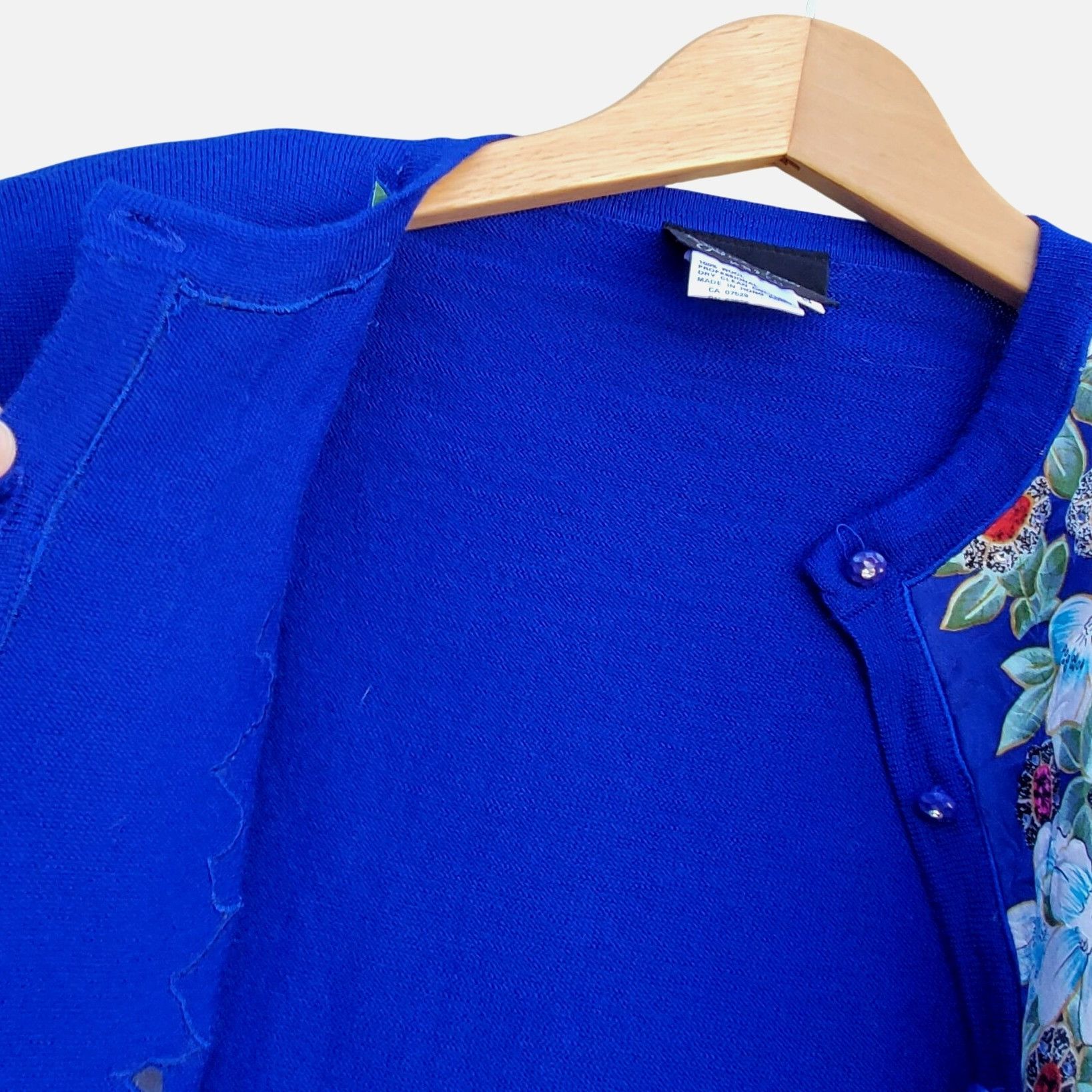 Vintage Diane Freis 80s Blue Purple Cardigan with Rhinestones L XL Size XL / US 12-14 / IT 48-50 - 11 Thumbnail