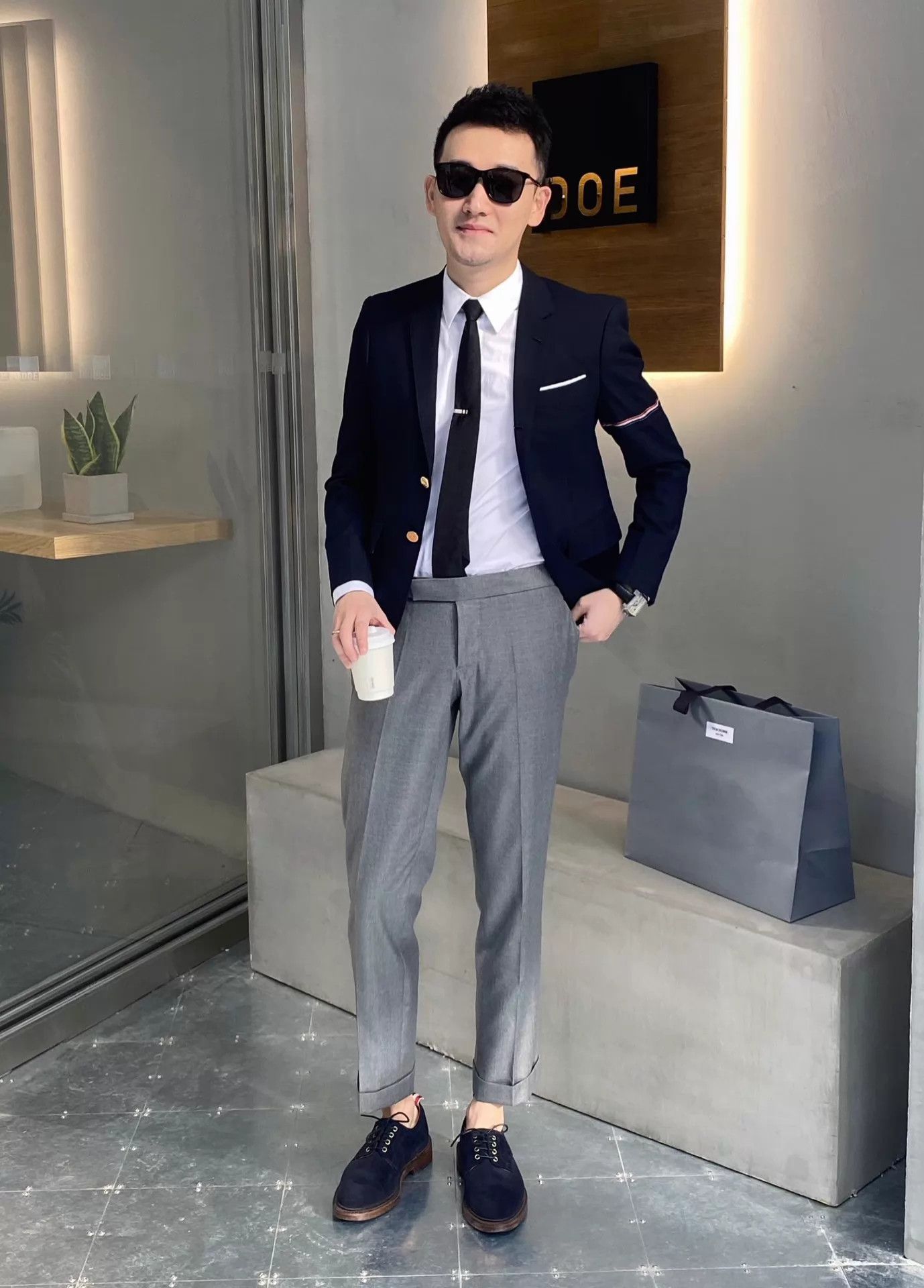 Thom Browne Thom Browne Classic High-Waist Midgray Pants Size 2 New Size US 32 / EU 48 - 9 Thumbnail
