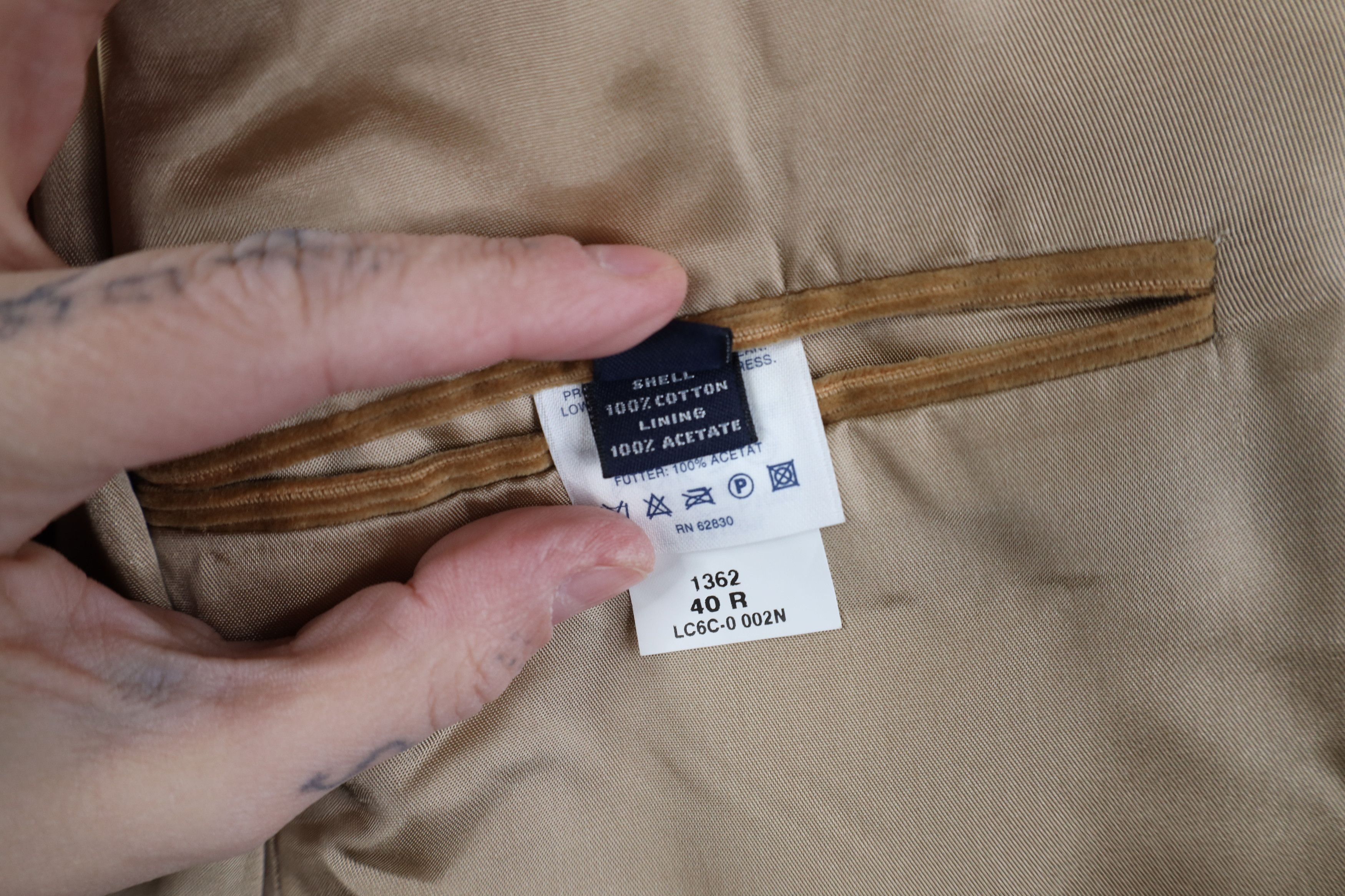 Lands' End Vintage 90s Lands End Suit Coat Blazer Jacket Khaki Brown Size US XL / EU 56 / 4 - 12 Thumbnail