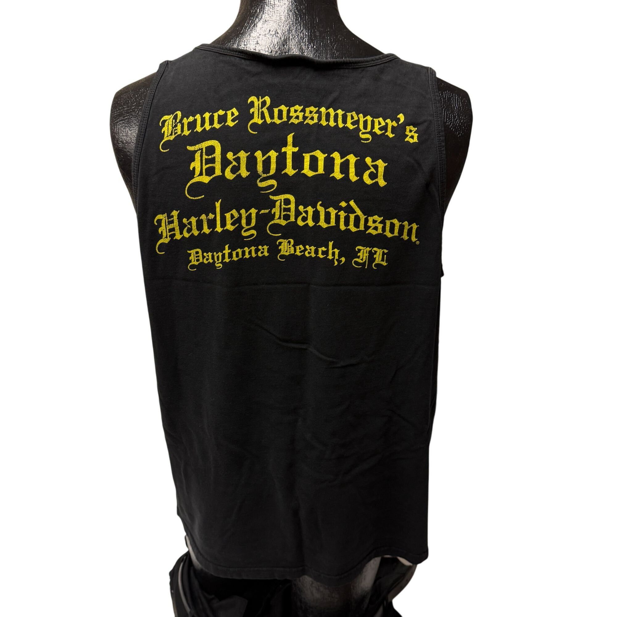 Harley Davidson BRUCE ROSSMEYER'S Motorcycle SKULL Tank Top DAYTONA BEACH Size US XL / EU 56 / 4 - 2 Thumbnail