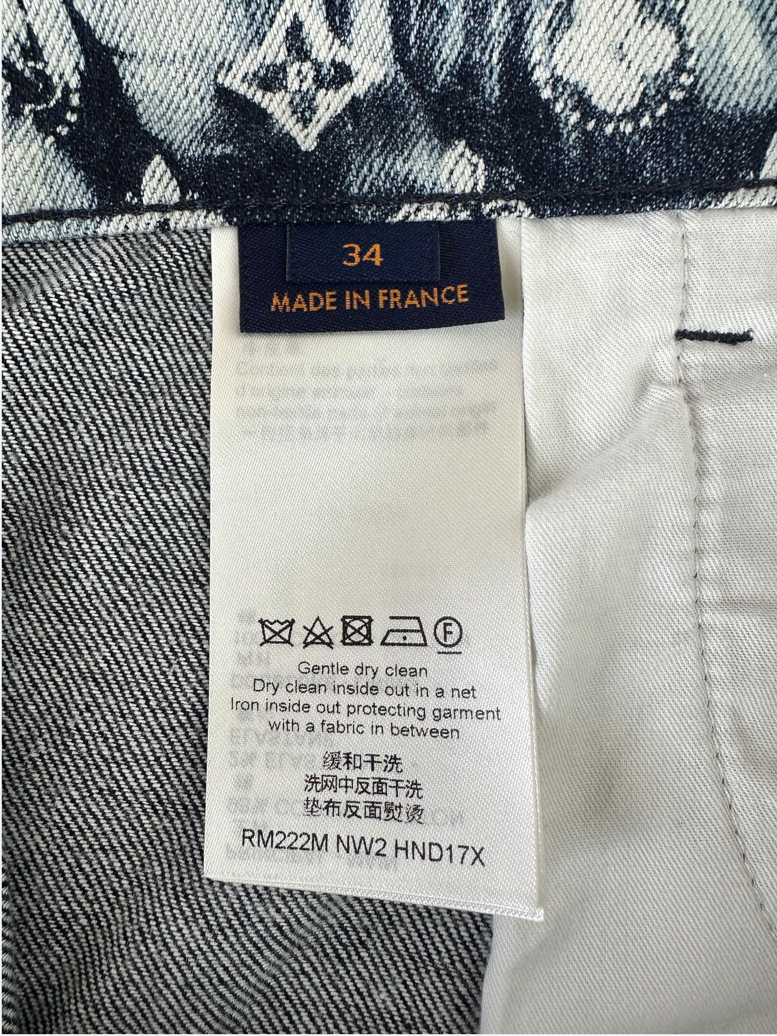 Louis Vuitton Louis Vuitton Blue Bleached Bandana Monogram Denim Shorts Size US 34 / EU 50 - 4 Thumbnail