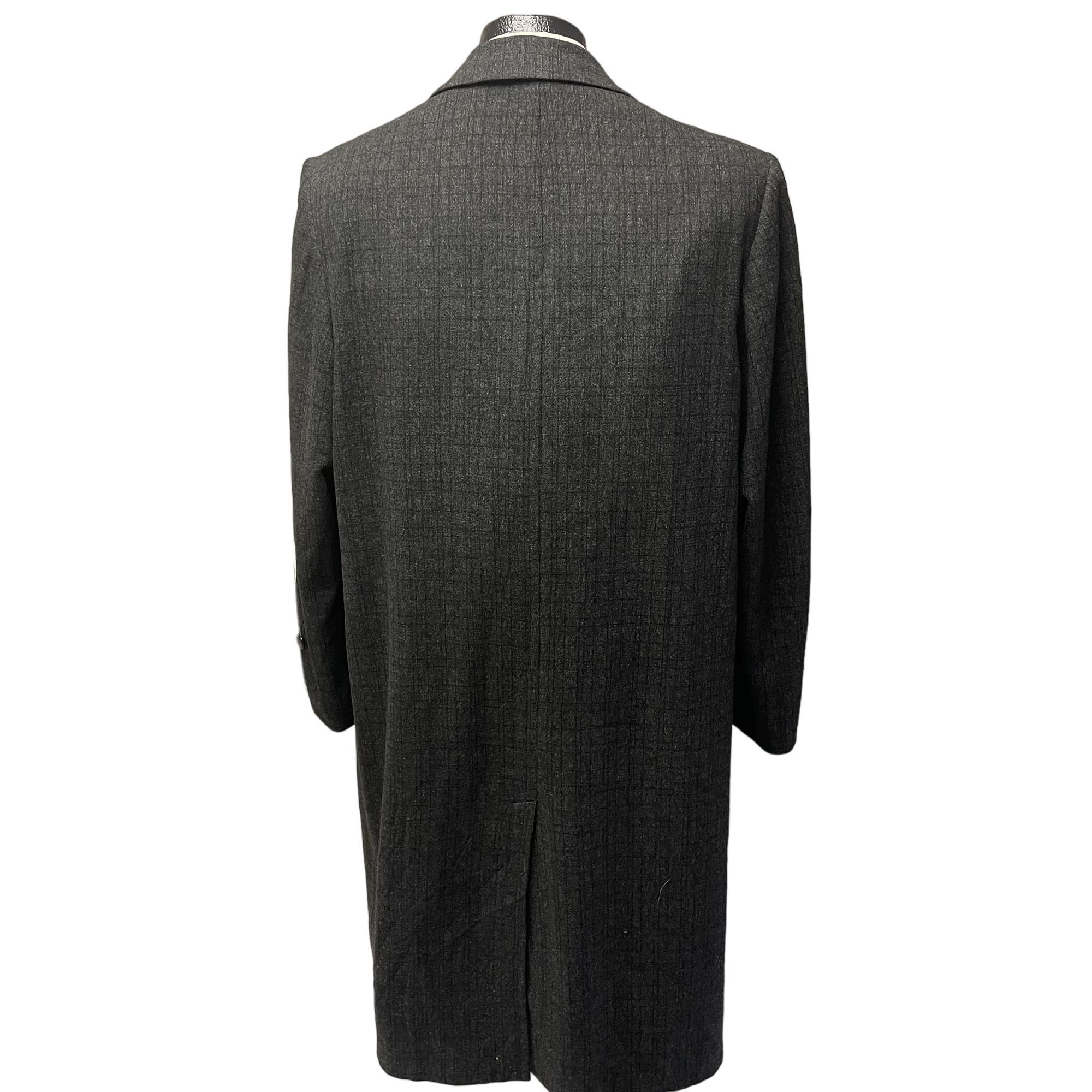 Other Vtg Royal Fashion Gray Black Top Plaid Trench Overcoat Size US XL / EU 56 / 4 - 5 Thumbnail