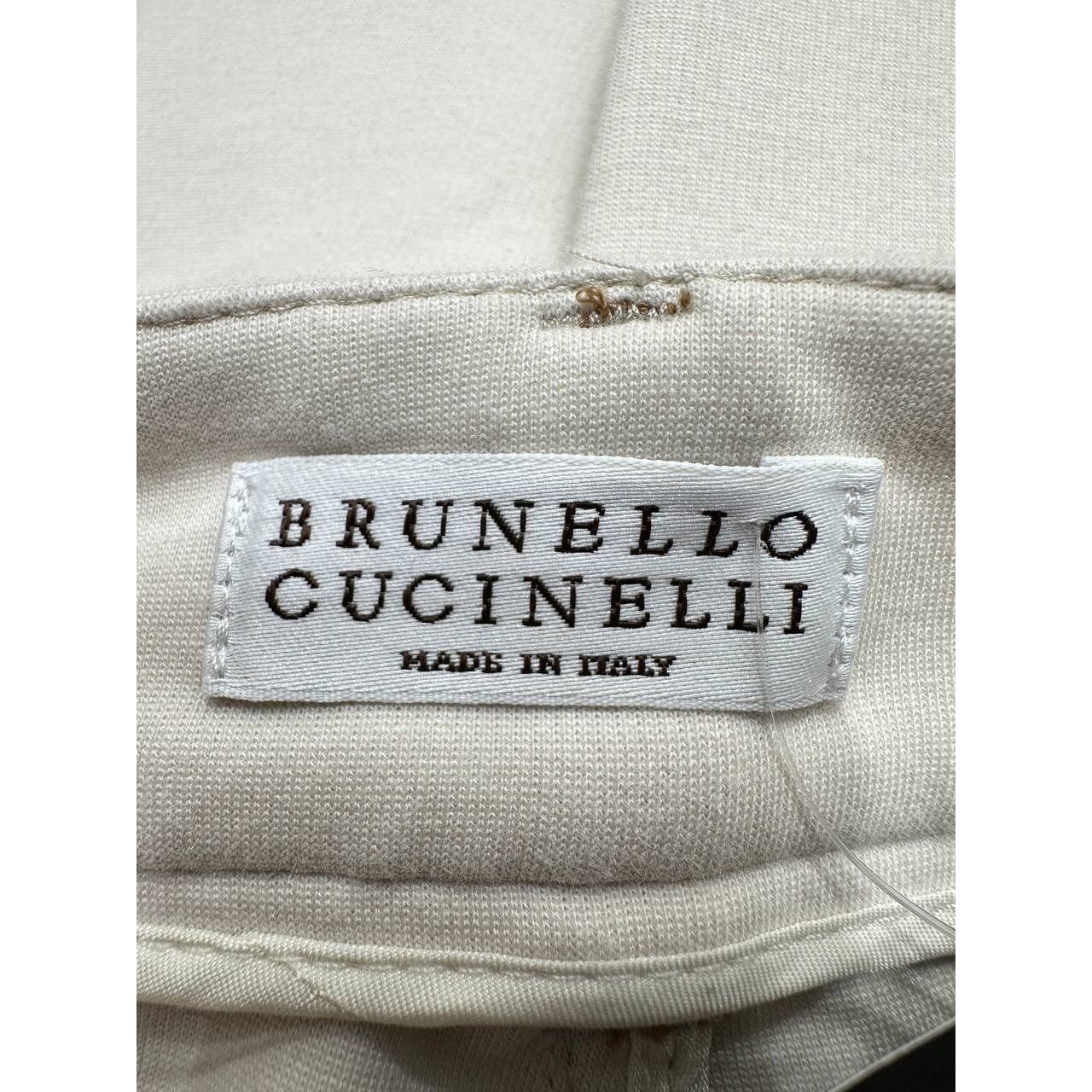 Brunello Cucinelli Brunello Cucinelli Ecru Cotton Pants Size 38 Size 25" / US 0 / IT 36 - 6 Thumbnail